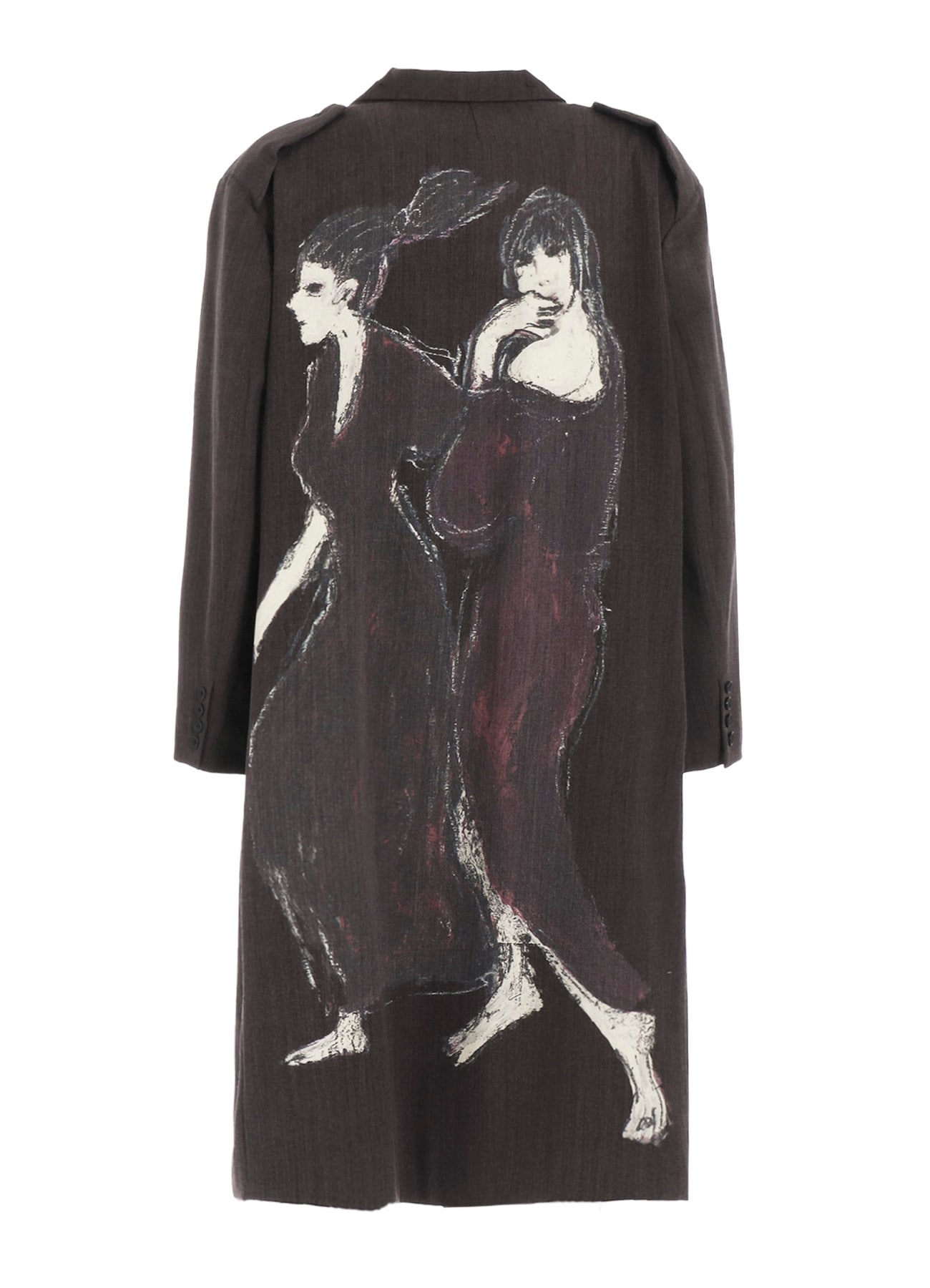 TWO WOMEN PRINT LONG JACKET