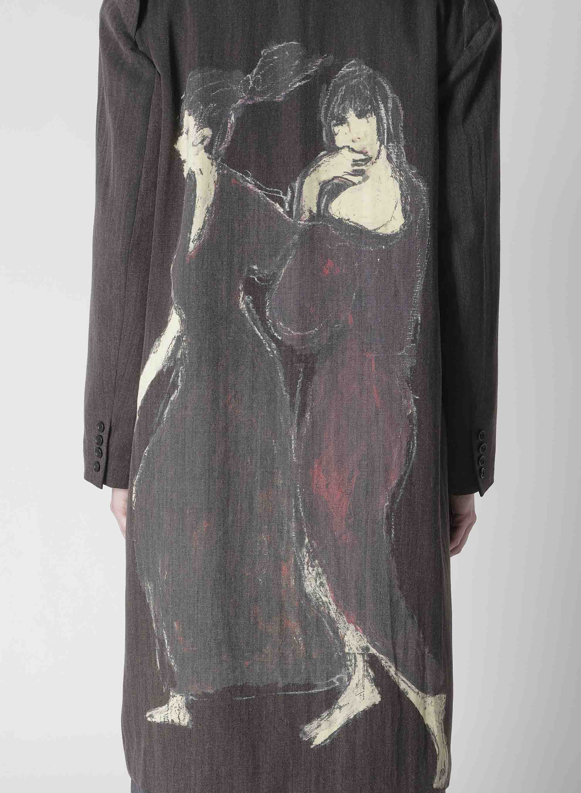 TWO WOMEN PRINT LONG JACKET