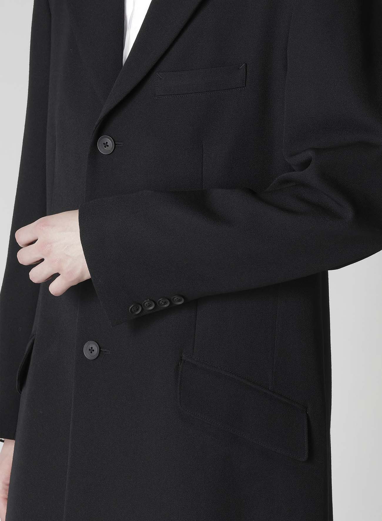 ARMY GABARDINE SHOULDER TAB LONG JACKET