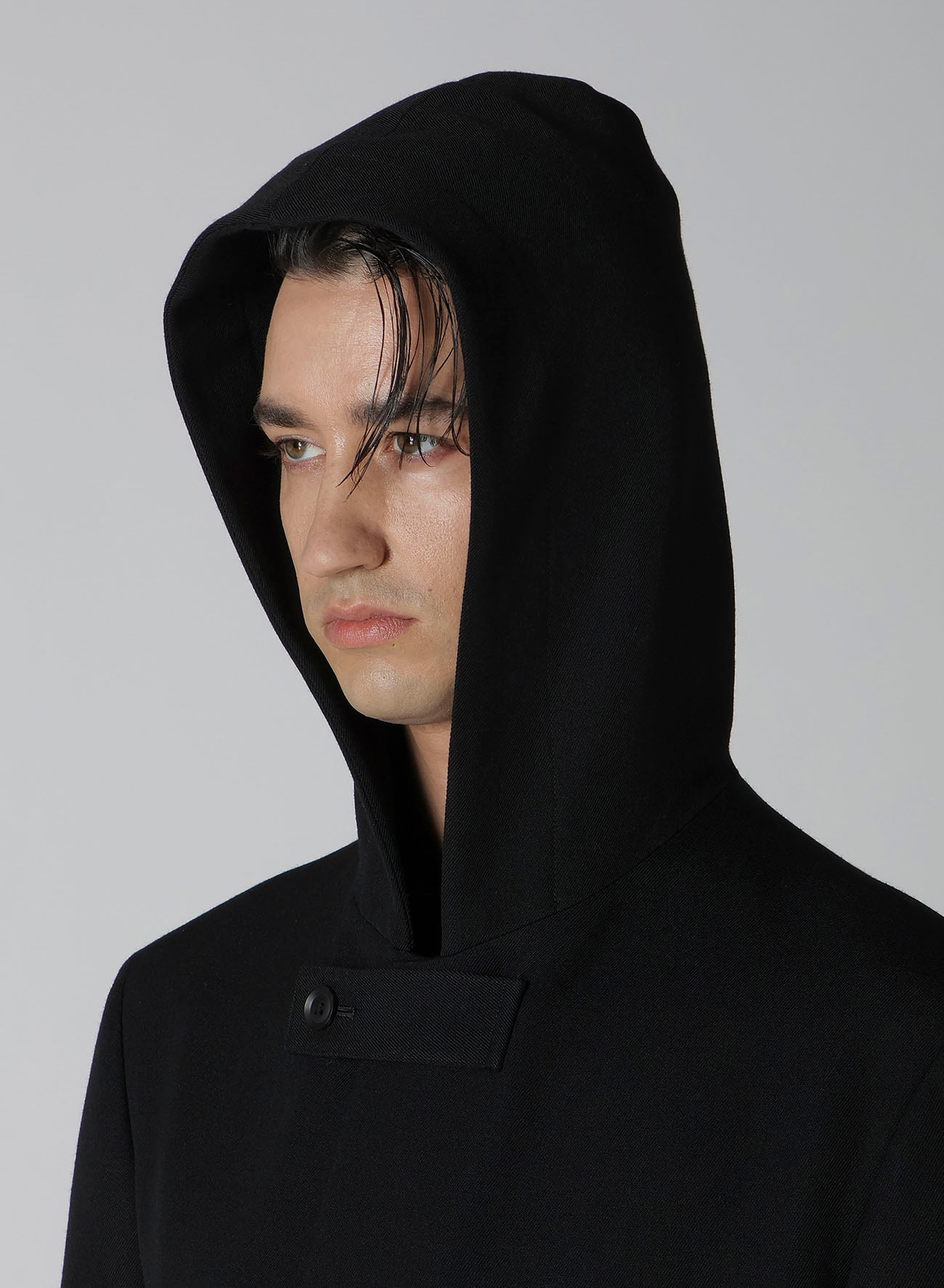 ARMY GABARDINE HOODED TAB JACKET