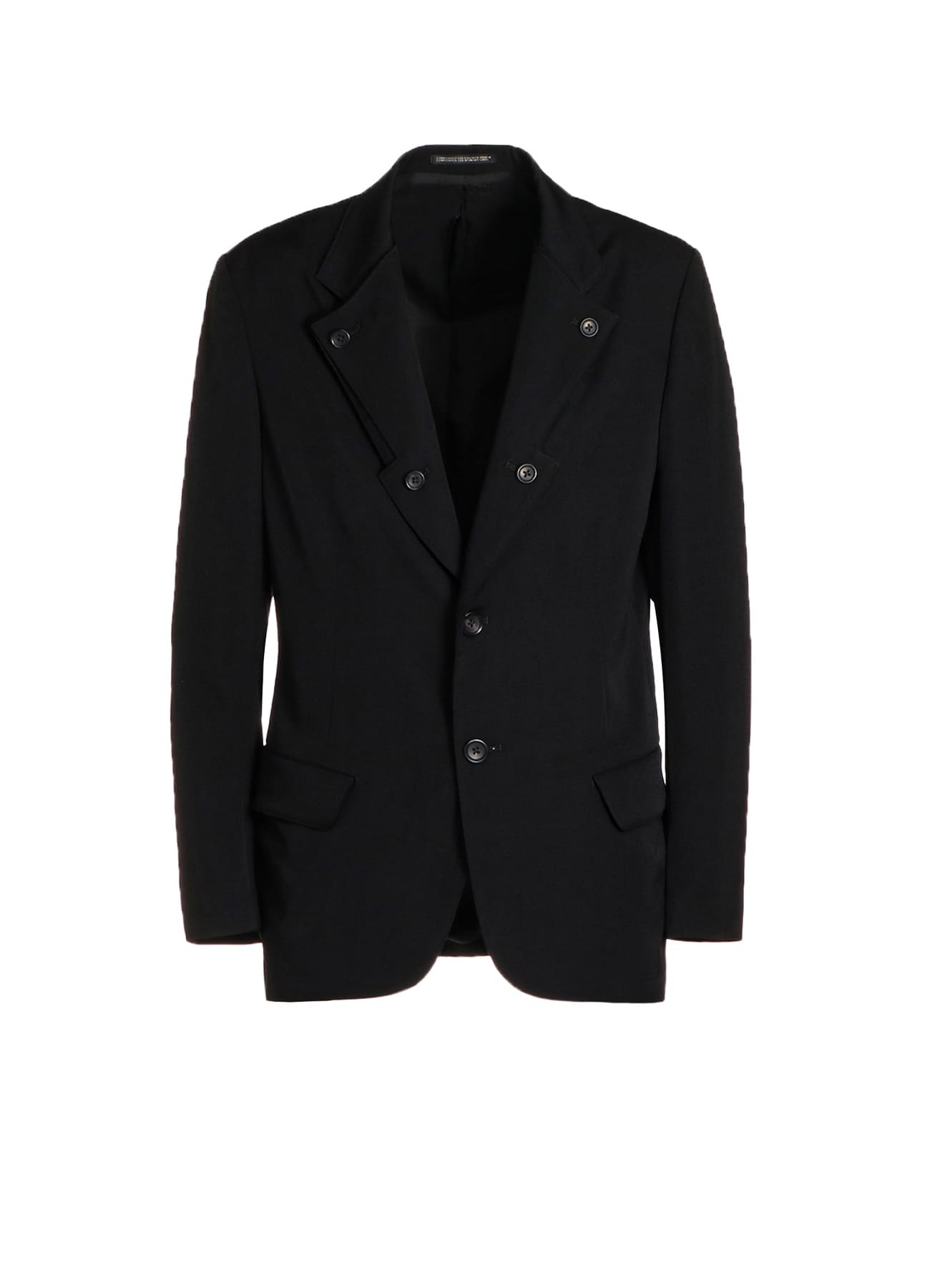 WOOL GABARDINE DOUBLE LAPEL JACKET