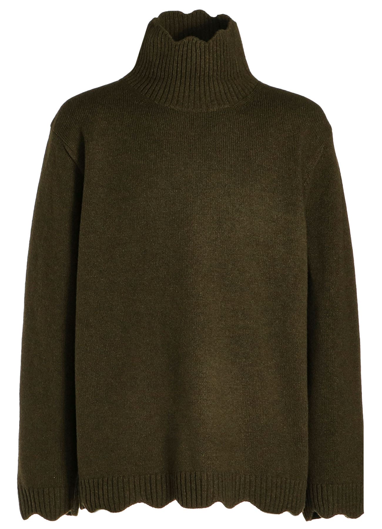 7G RIB TURTLE NECK KNIT