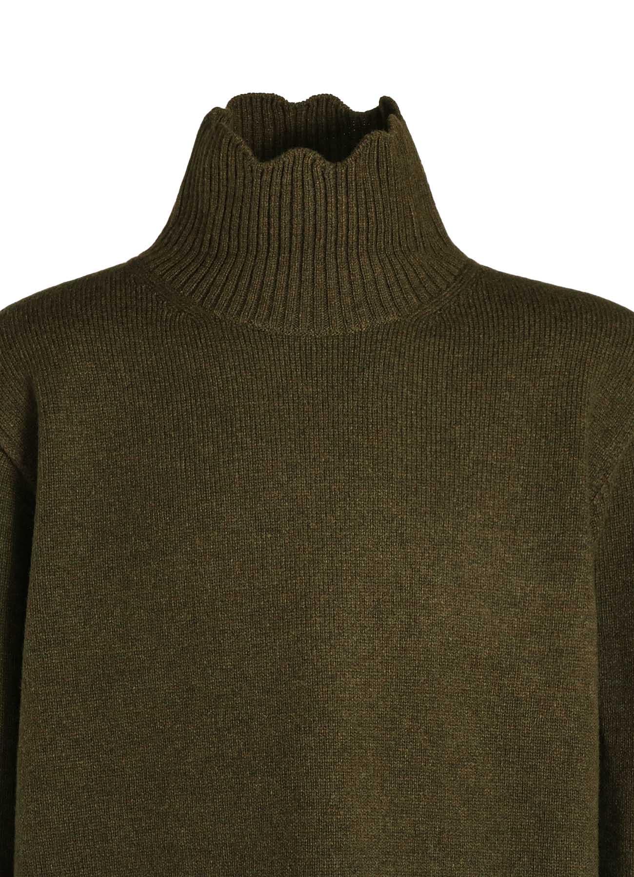 7G RIB TURTLE NECK KNIT