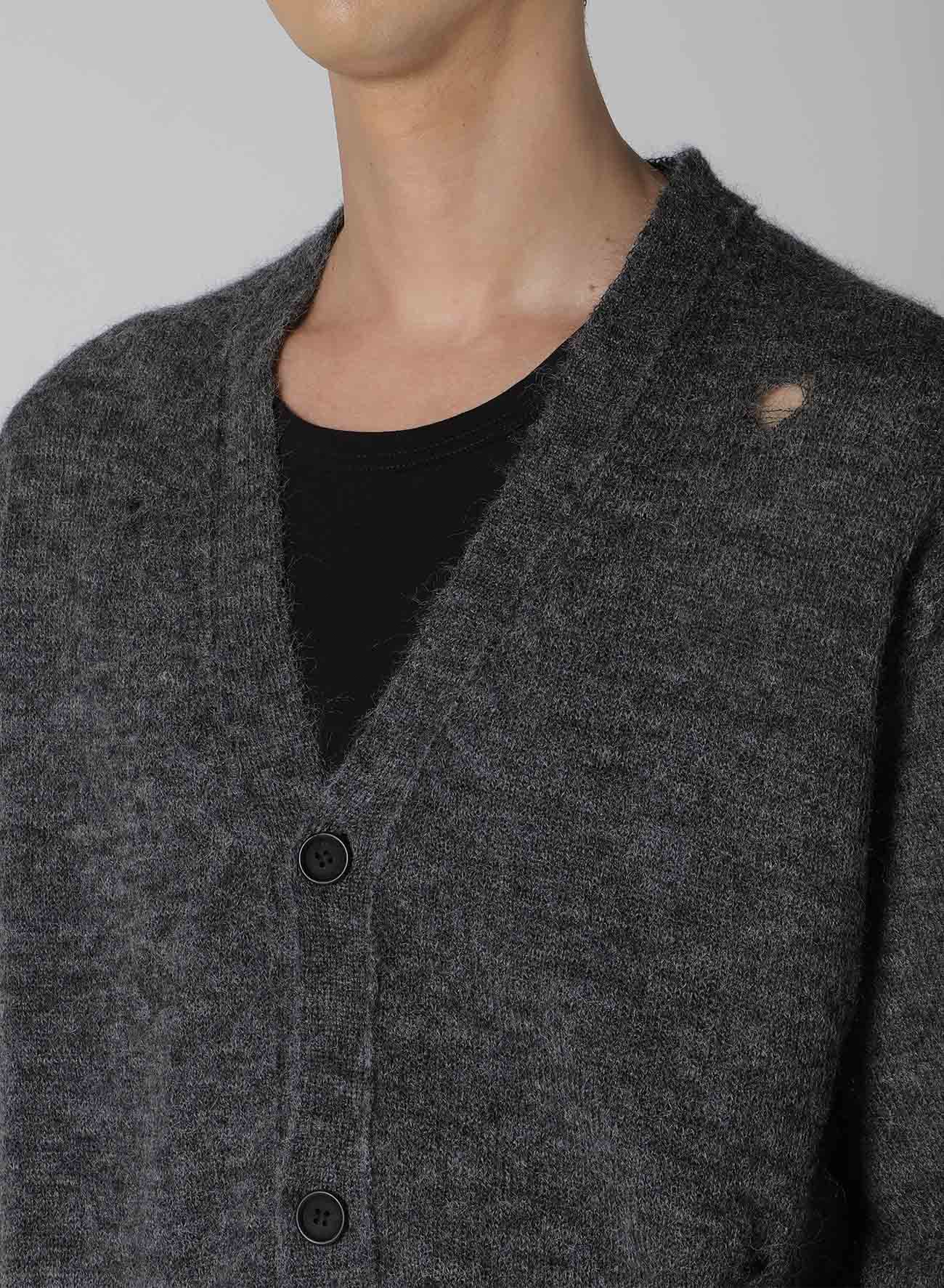 7G1P PLAIN STITCH V LONG CARDIGAN