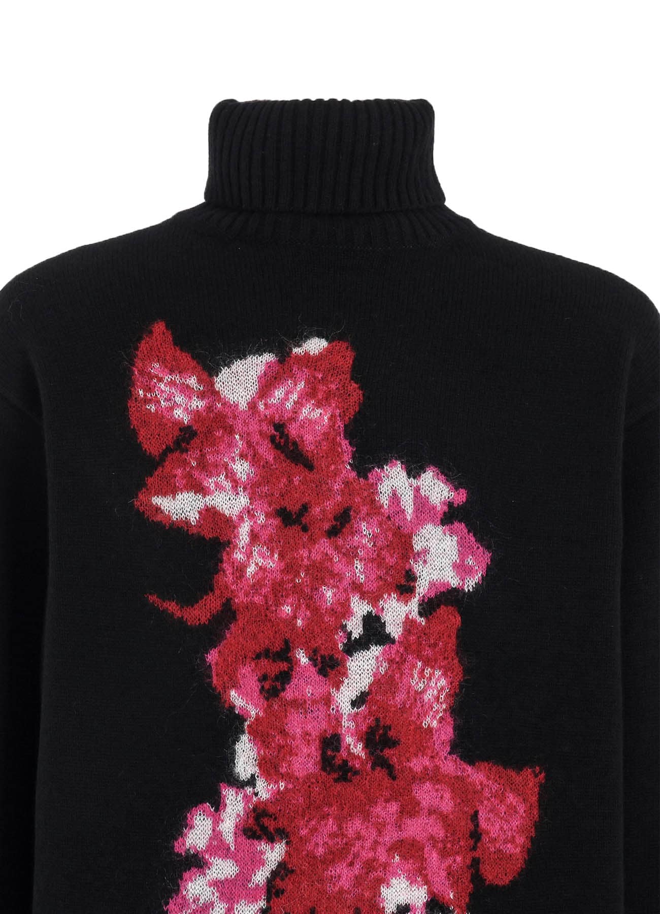 FLOWER DESIGNED TURTLE NECK KNIT