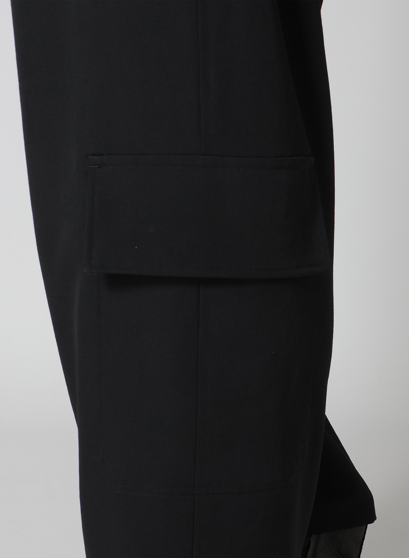 WOOL GABARDINE FRONT TUCK PANTS