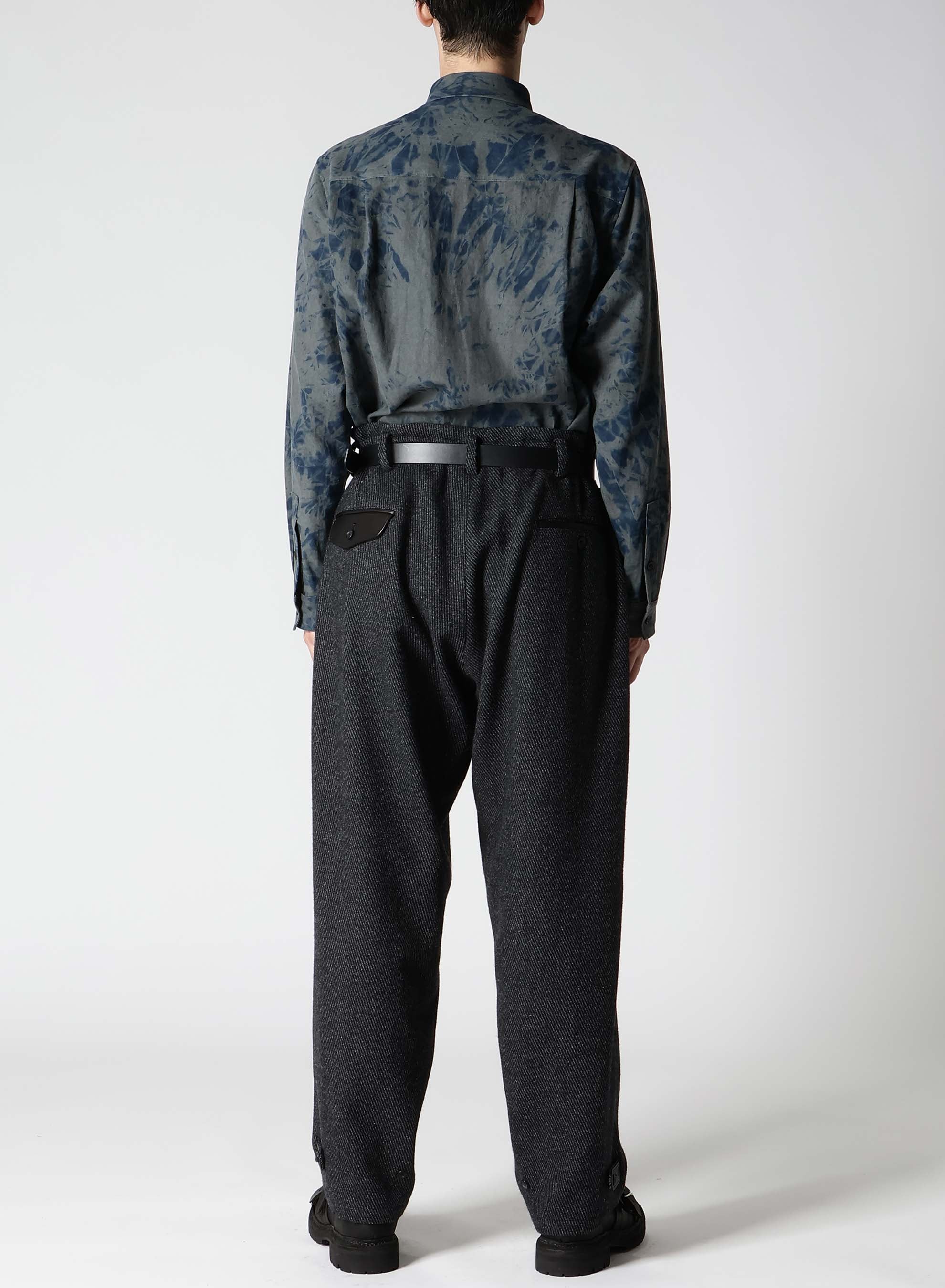 CARSE TWEED HEM TAB PANTS