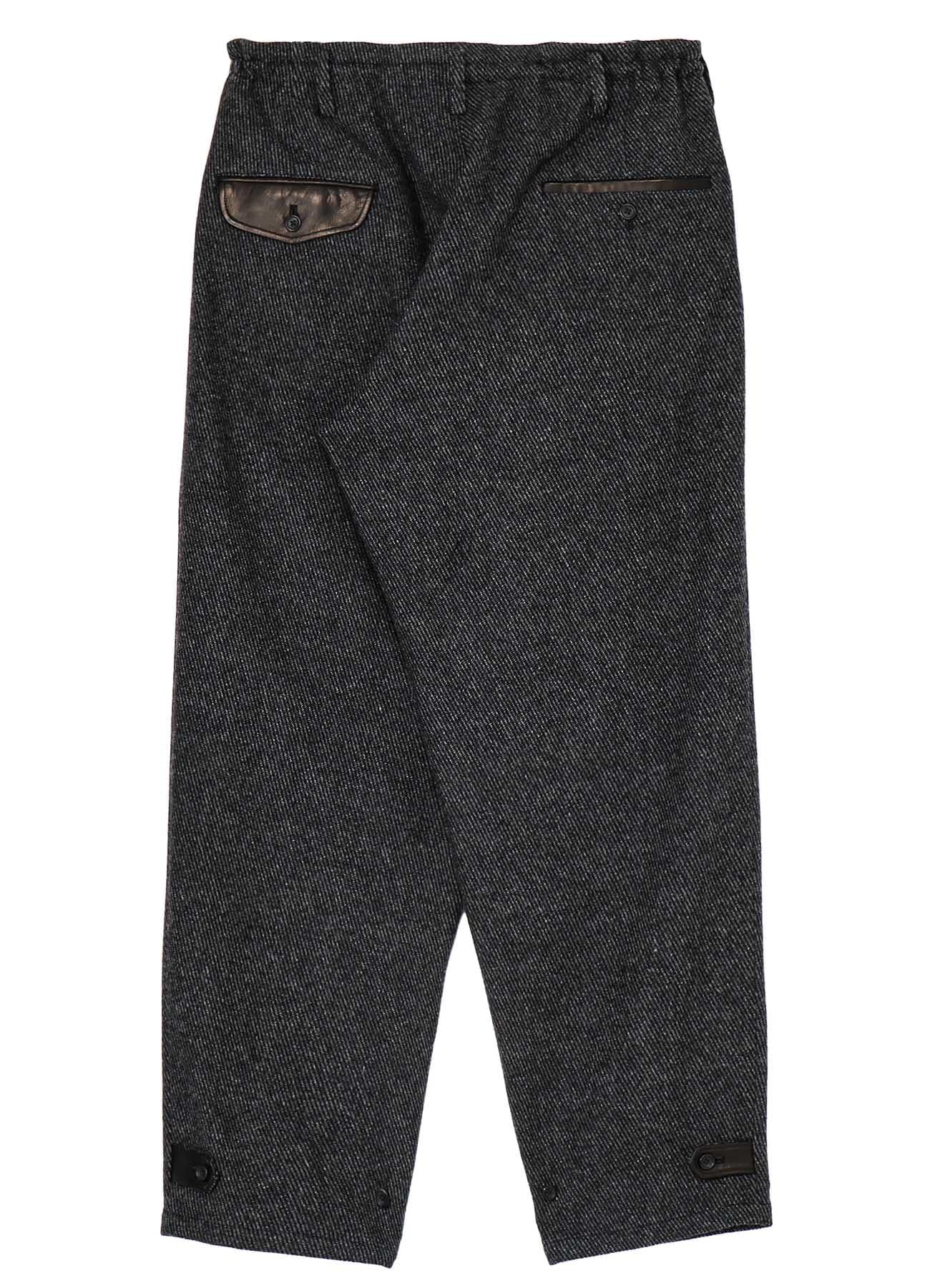 CARSE TWEED HEM TAB PANTS