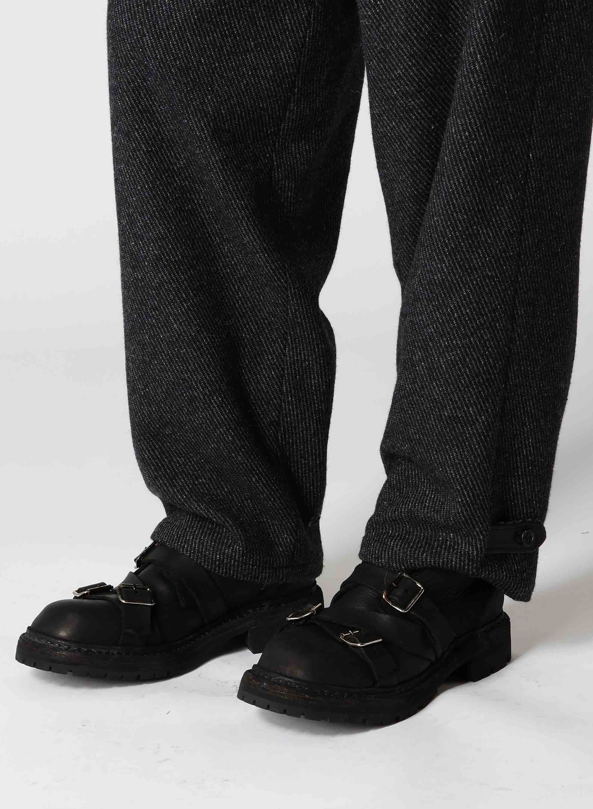 CARSE TWEED HEM TAB PANTS