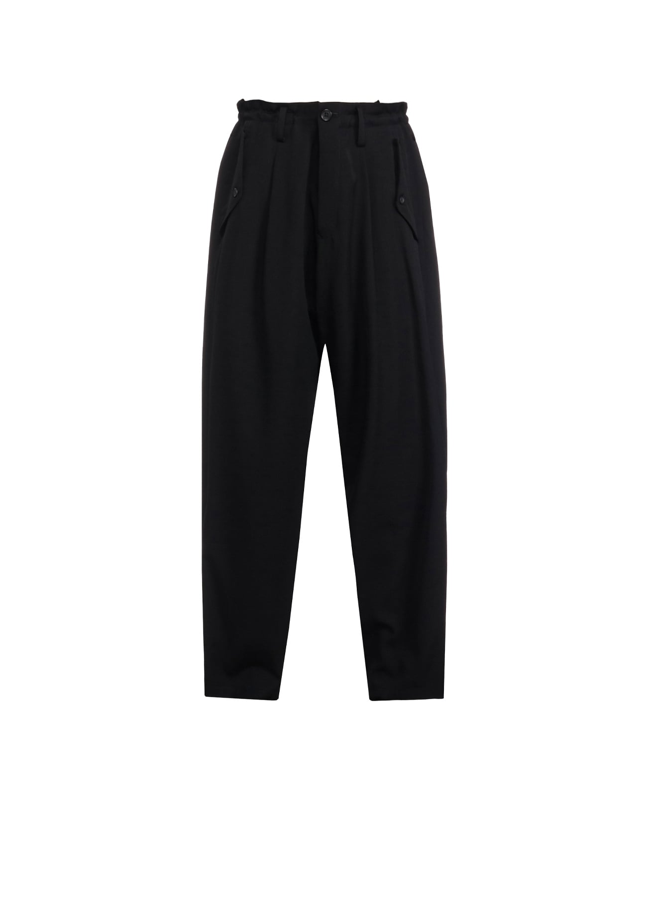 WOOL GABARDINE HEM TAB GABARDINE PANTS