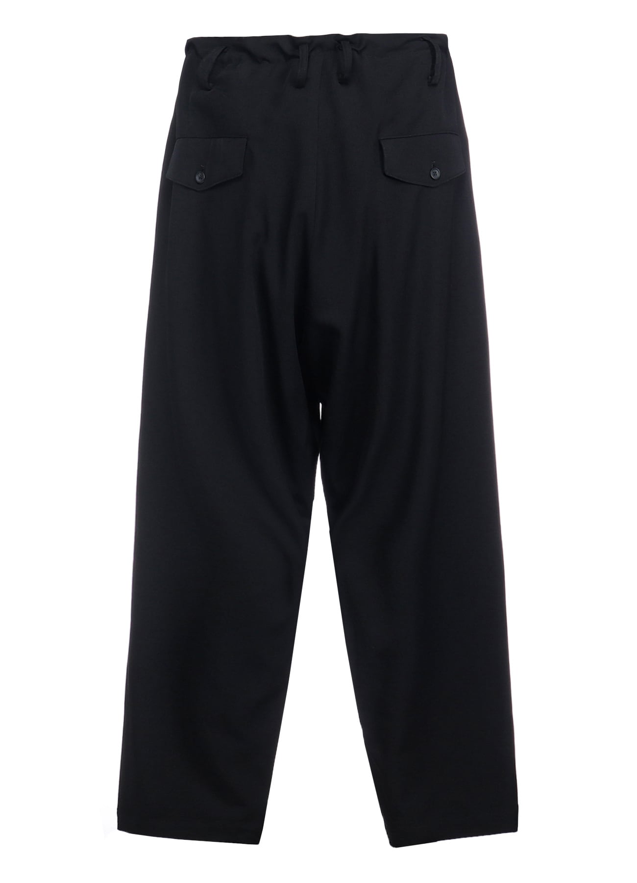 WOOL GABARDINE WIDE STRING PANTS