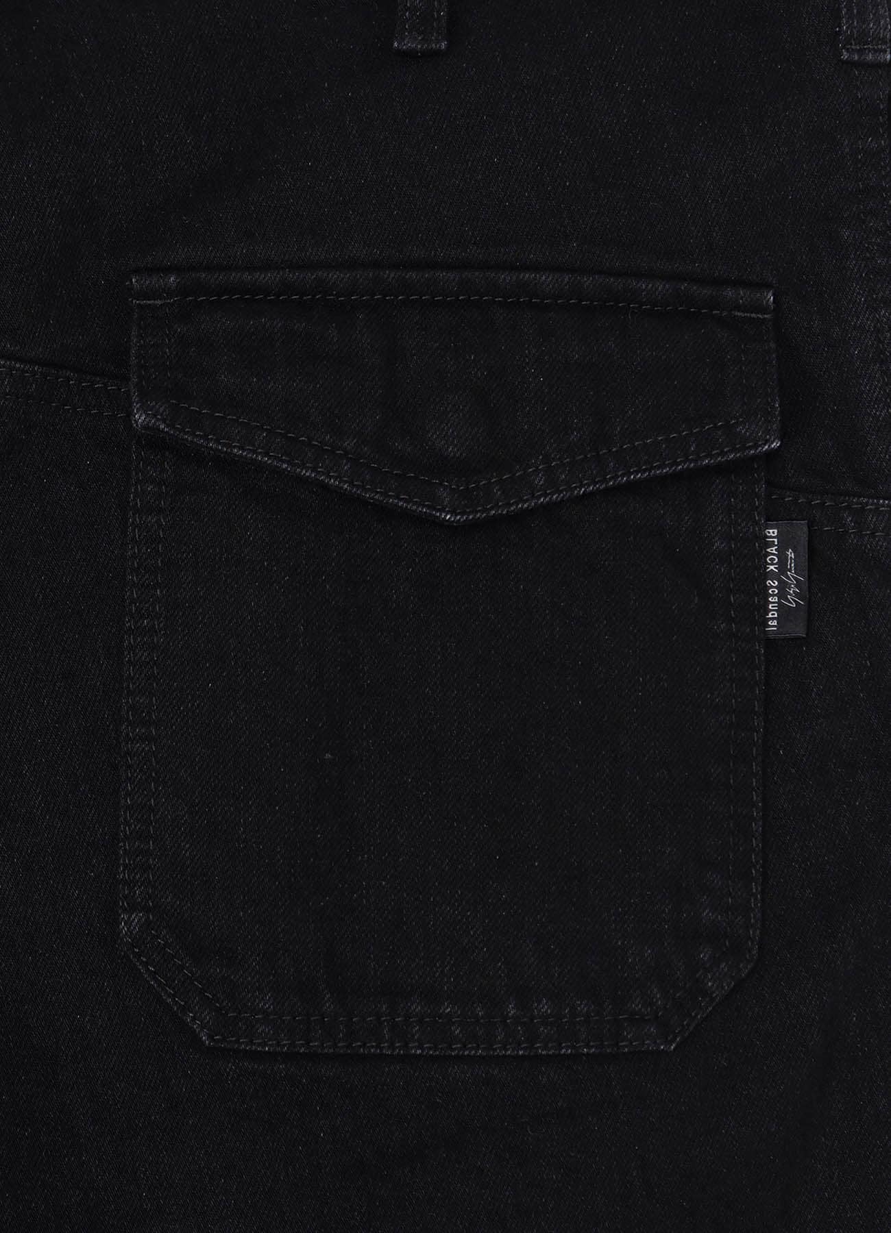 BLACK SCANDAL BK DENIM NO TUCK WORK PANTS