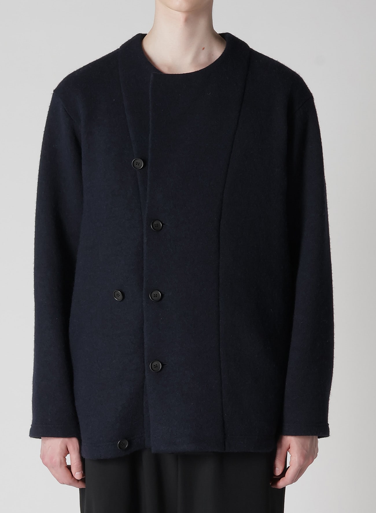 WOOL JERSEY REGULATION TAB COAT