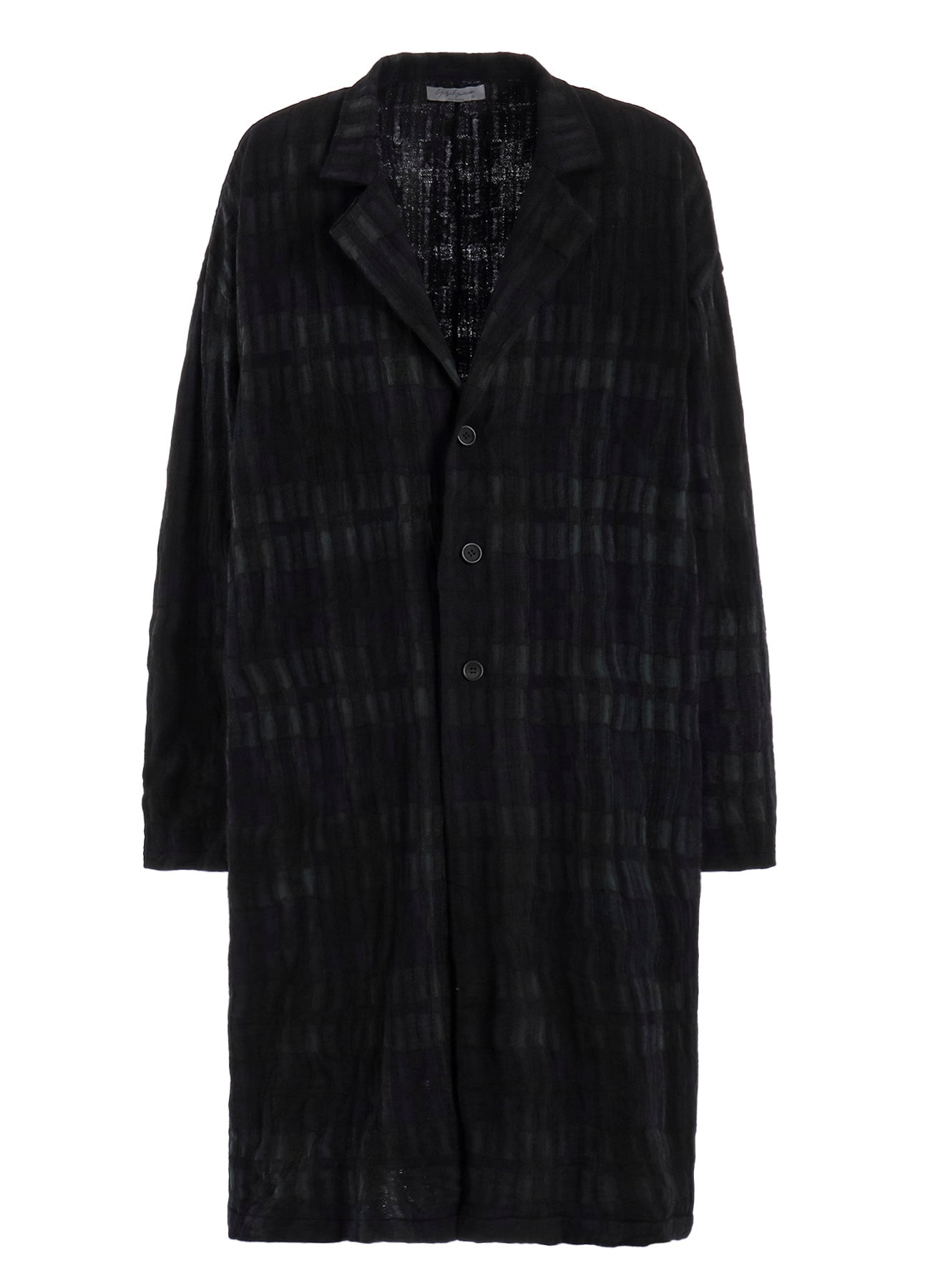 C/W PLAID 3BUTTONS COAT