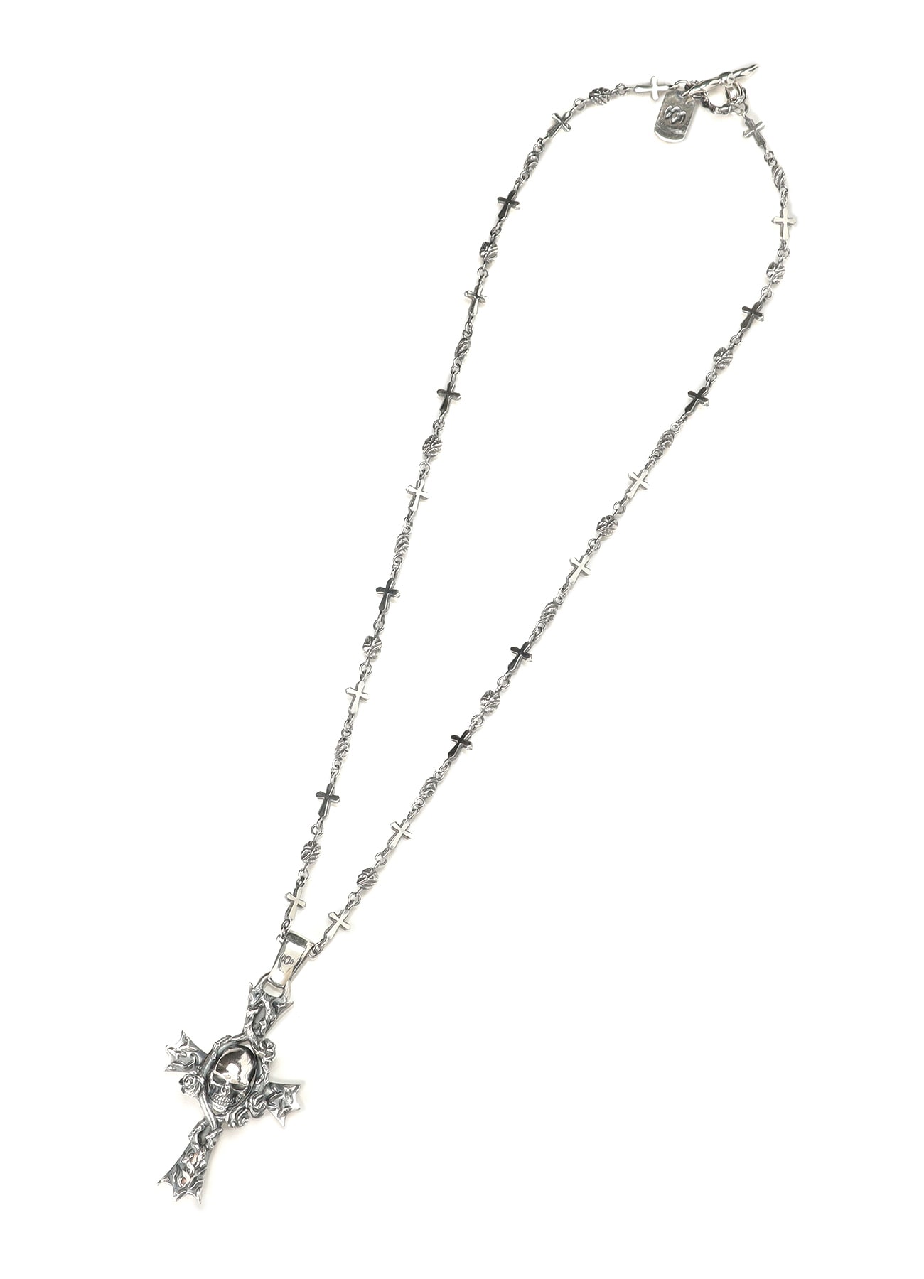 【1/11 10:00 Release】SILVER950 SCULL ROSE CROSS PENDANT