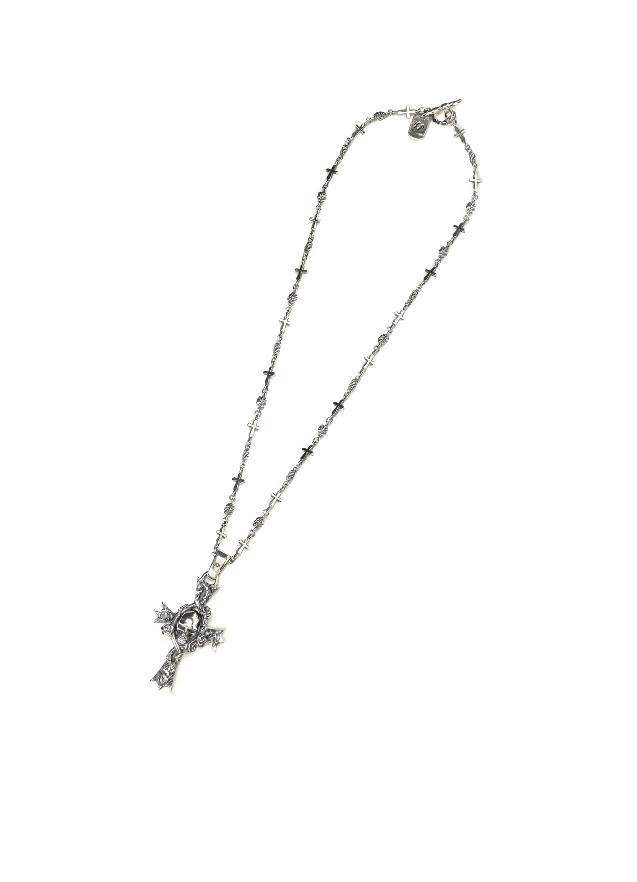 【1/11 10:00 Release】SILVER950 SCULL ROSE CROSS PENDANT