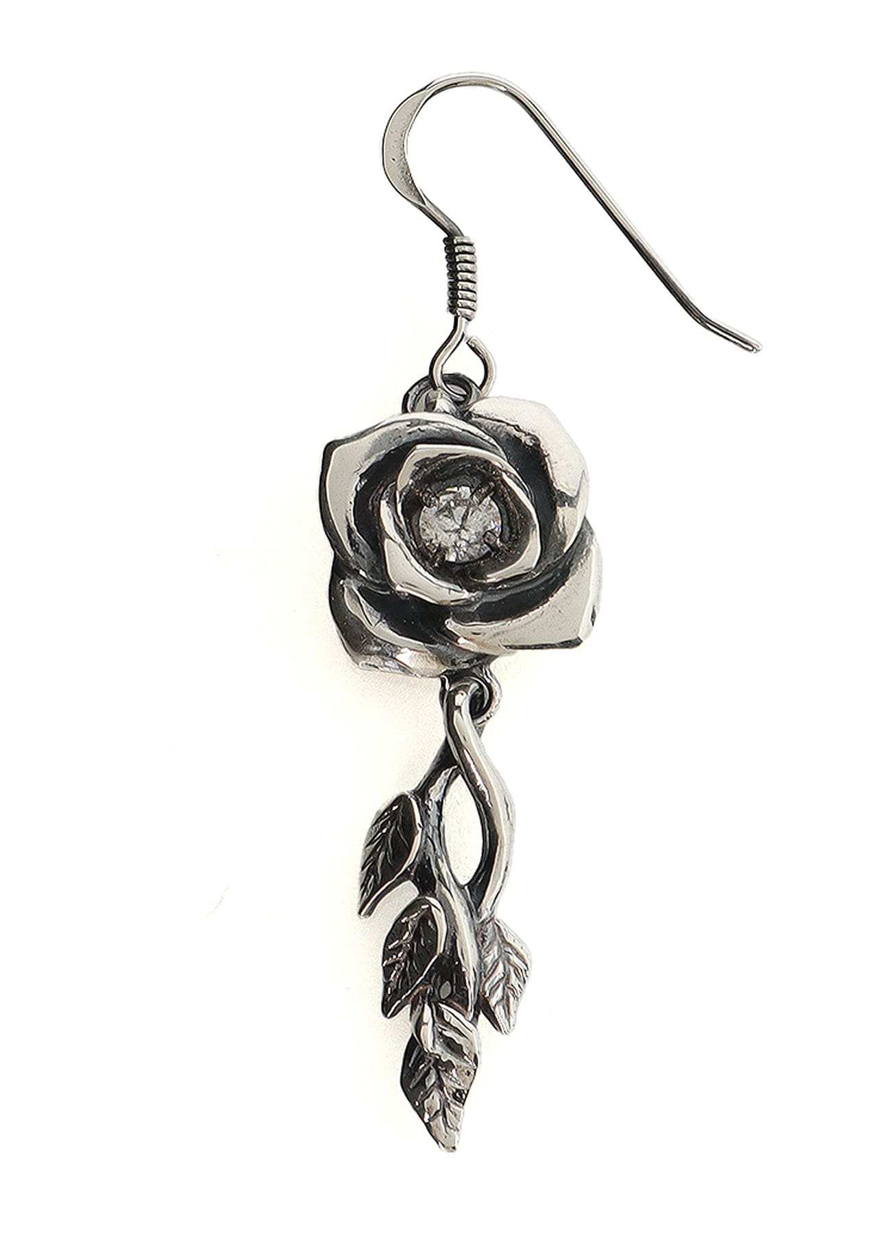 【1/11 10:00 Release】SILVER/CZ ROSE EARRING