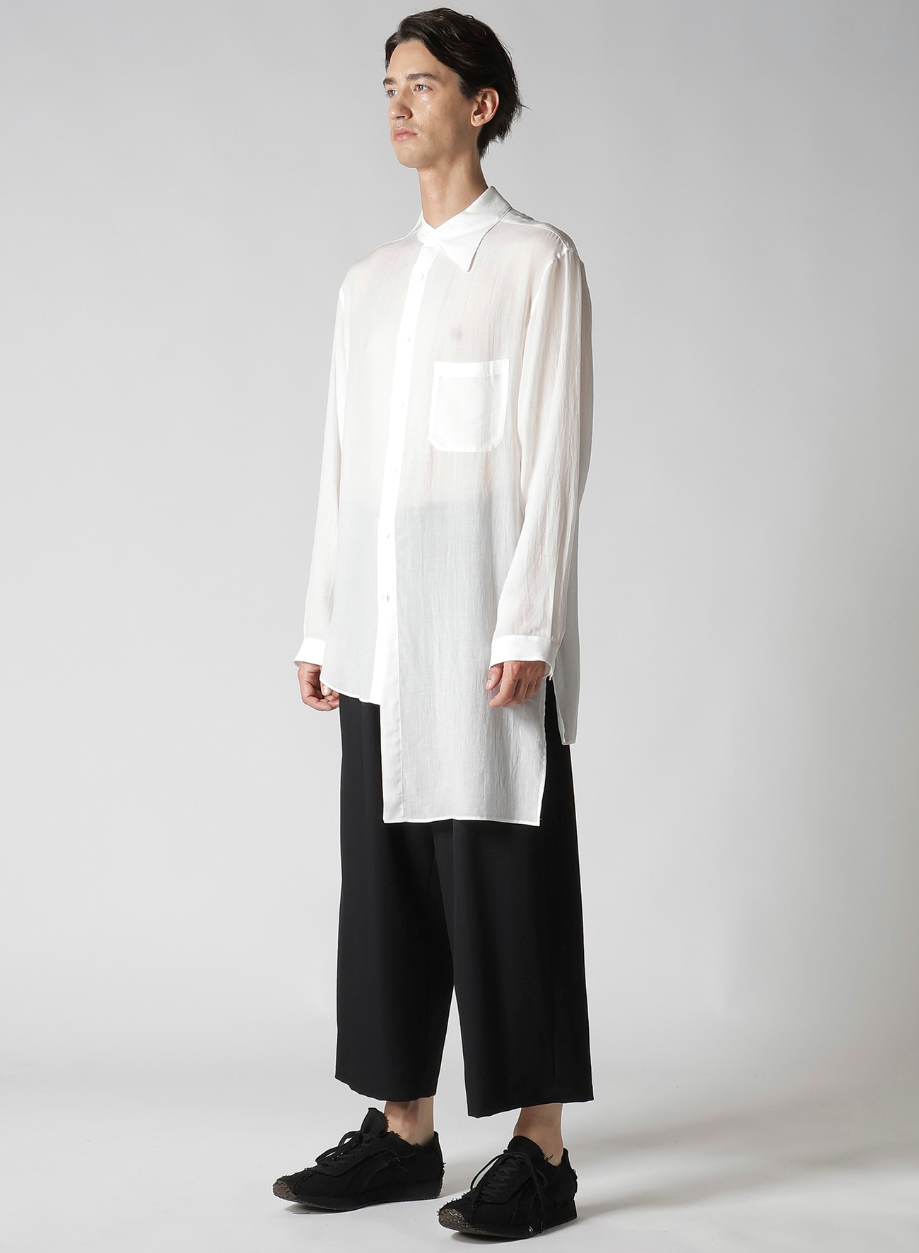 【1/11 10:00 Release】60 CELLULOSE LOAN UNBALANCED COLLAR BLOUSE