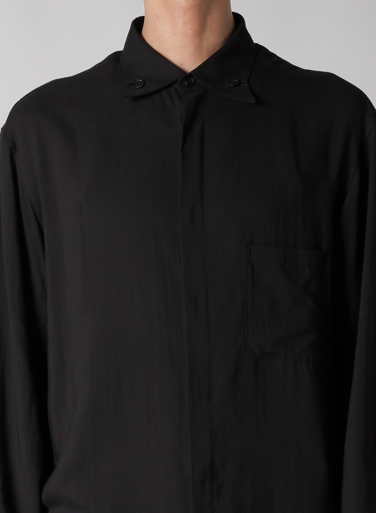 CELLULOSE LAWN BK LOOP BD PLACKET SHIRT