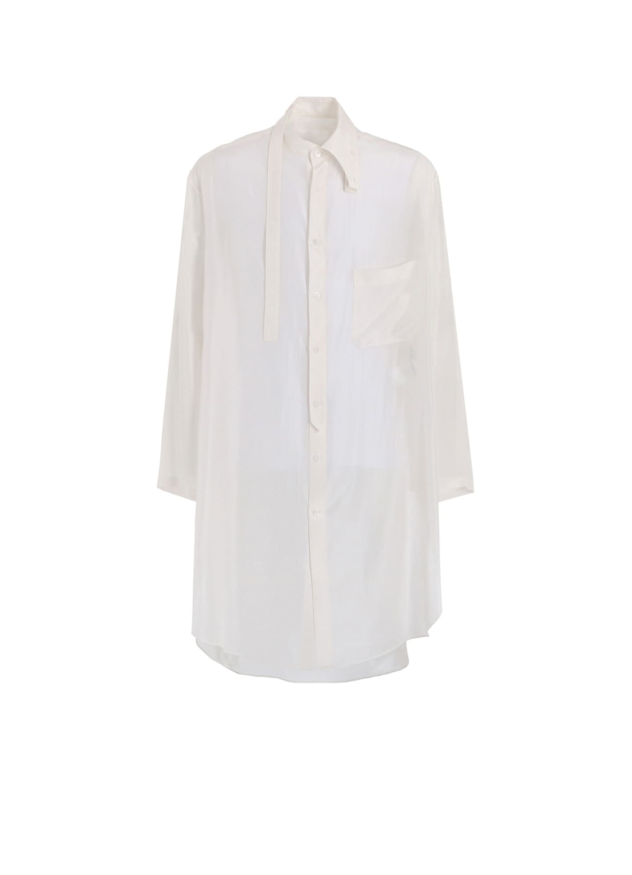 【1/11 10:00 Release】10M SILK  ASYMMETRY COLLAR SHIRT