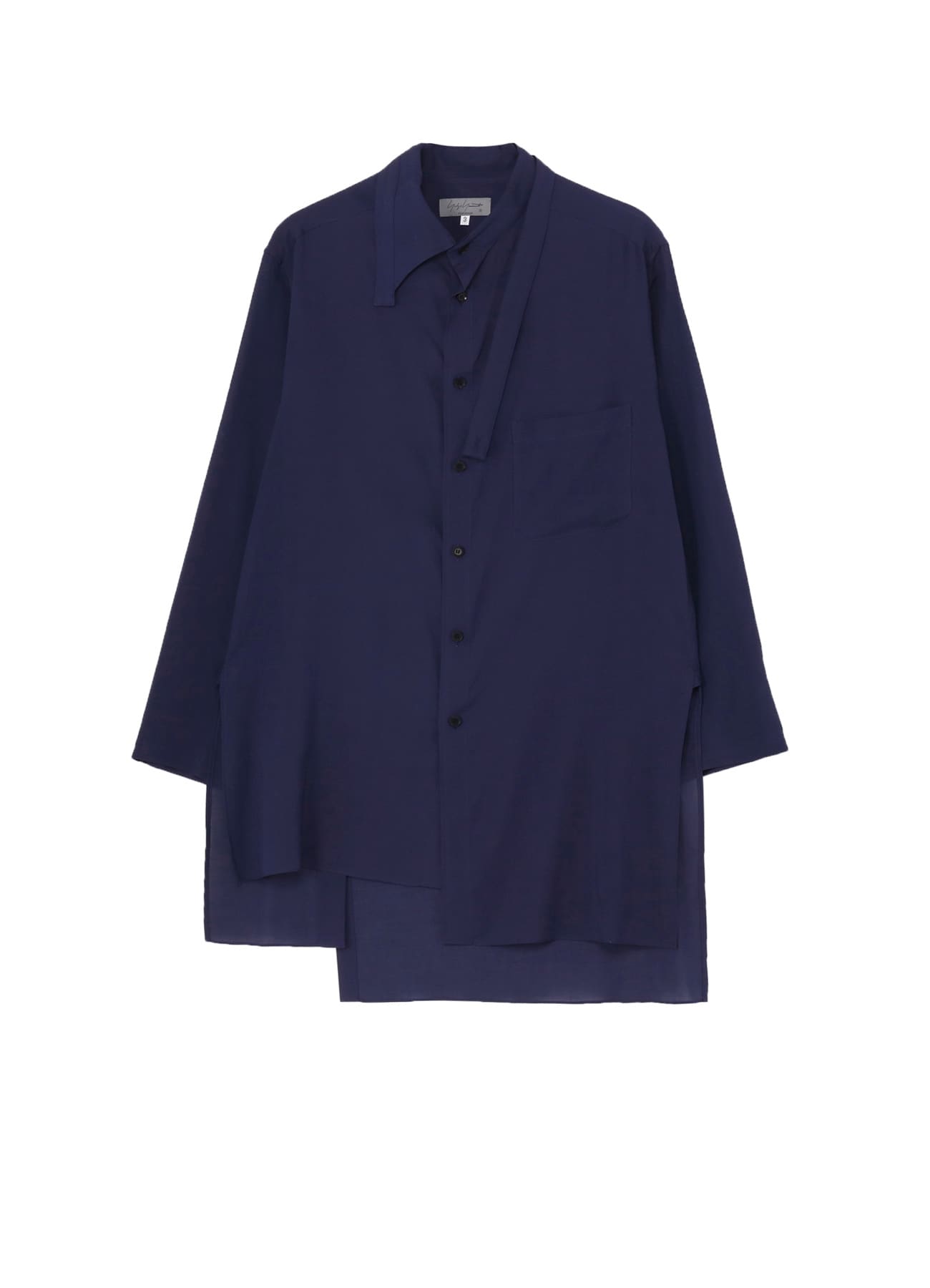【4/23 10:00 Release】CELLULOSE LAWN IND DYEING ASYMMETRY COLLAR BLOUSE