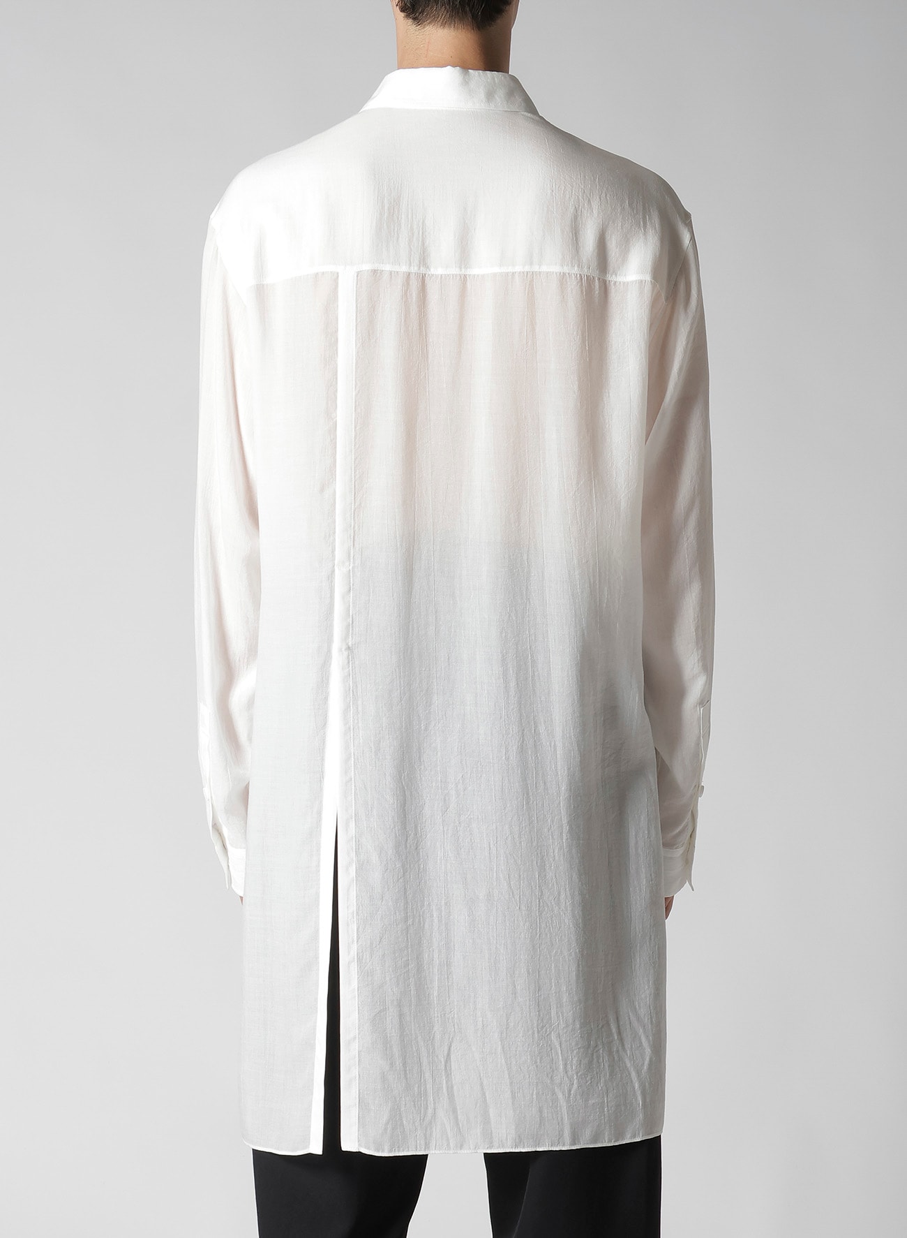 【1/11 10:00 Release】60 CELLULOSE LOAN BACK PANELED SLIT BLOUSE