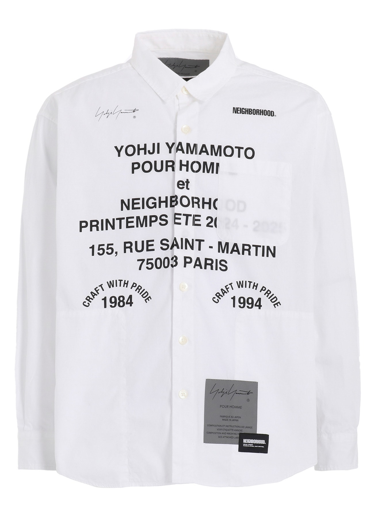 Yohji Yamamoto x NEIGHBORHOOD PRINT SHIRT LS