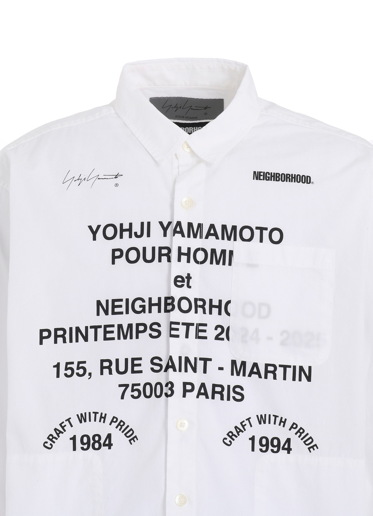 Yohji Yamamoto x NEIGHBORHOOD PRINT SHIRT LS