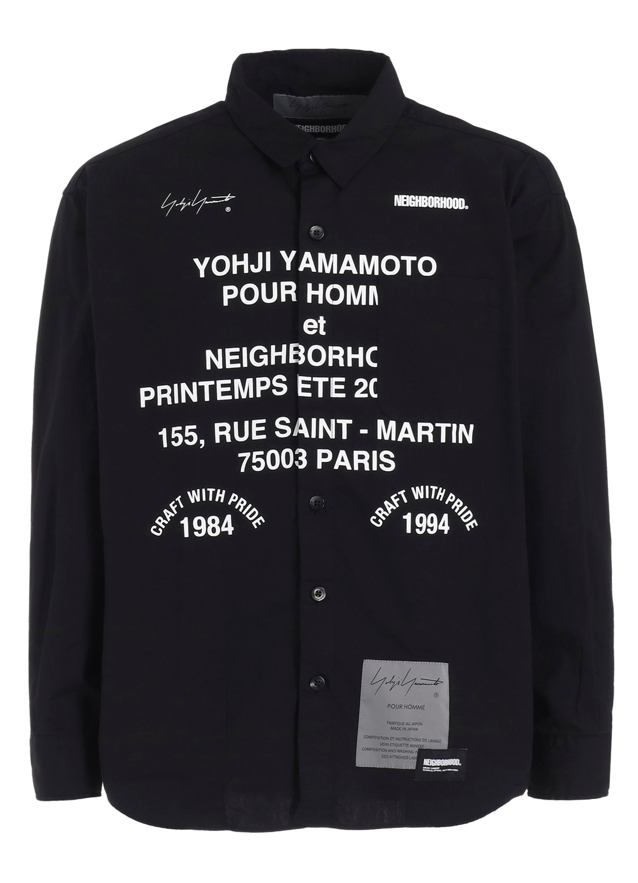 Yohji Yamamoto x NEIGHBORHOOD PRINT SHIRT LS