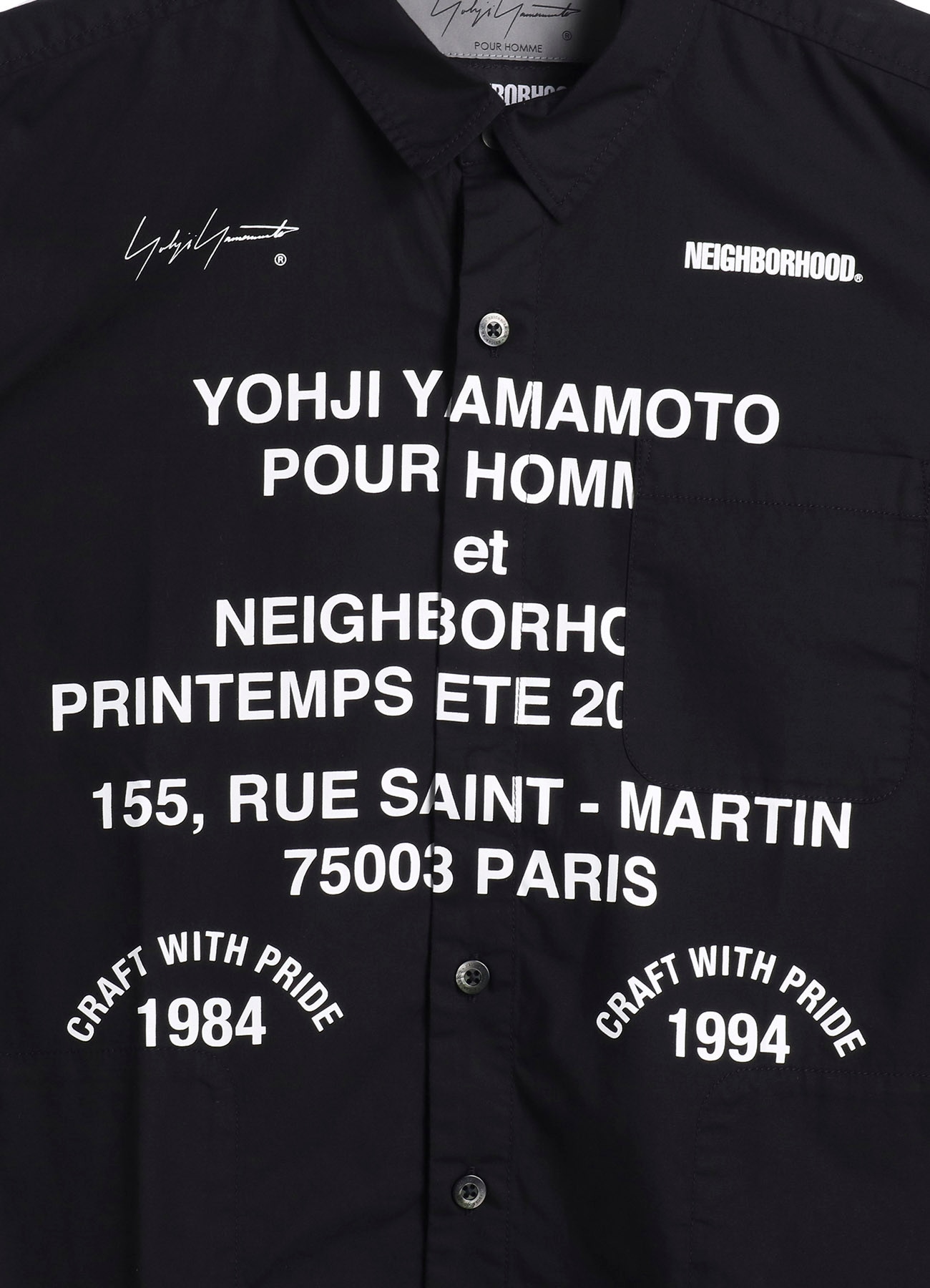 Yohji Yamamoto x NEIGHBORHOOD PRINT SHIRT LS