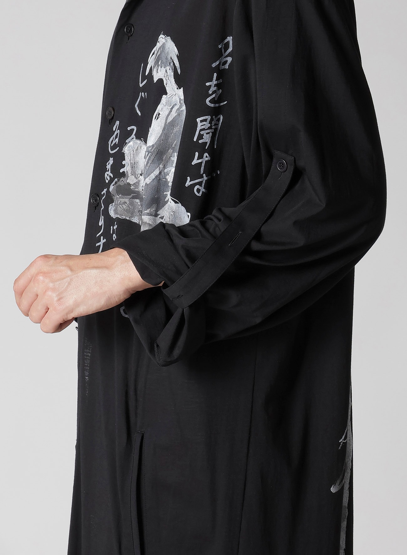 C/Ny JERSEY B HANDWRITTEN PRINT LONG BLOUSE