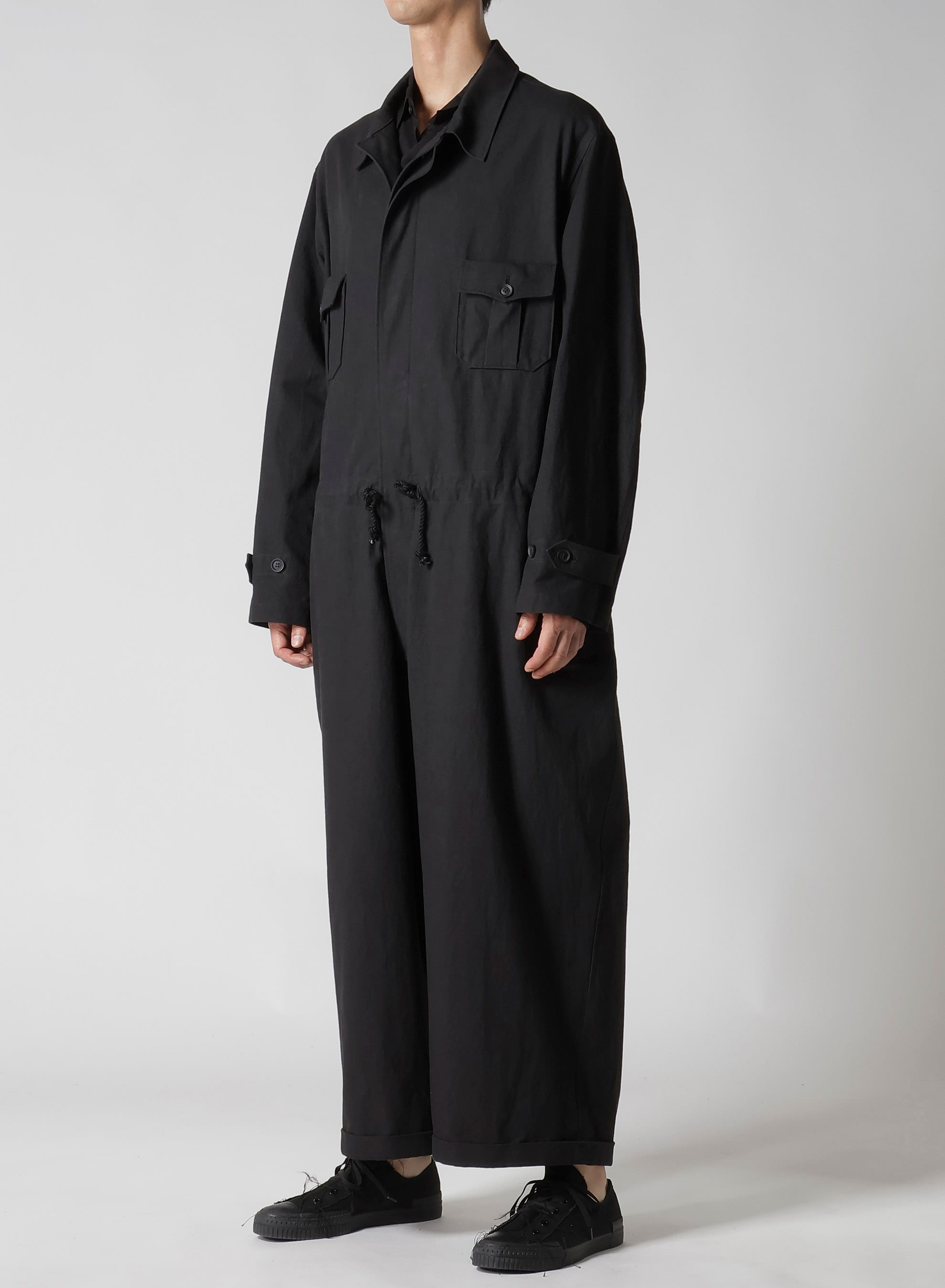 C/ZAZA CLOTH DOUBLE PLACKET JUMPSUIT