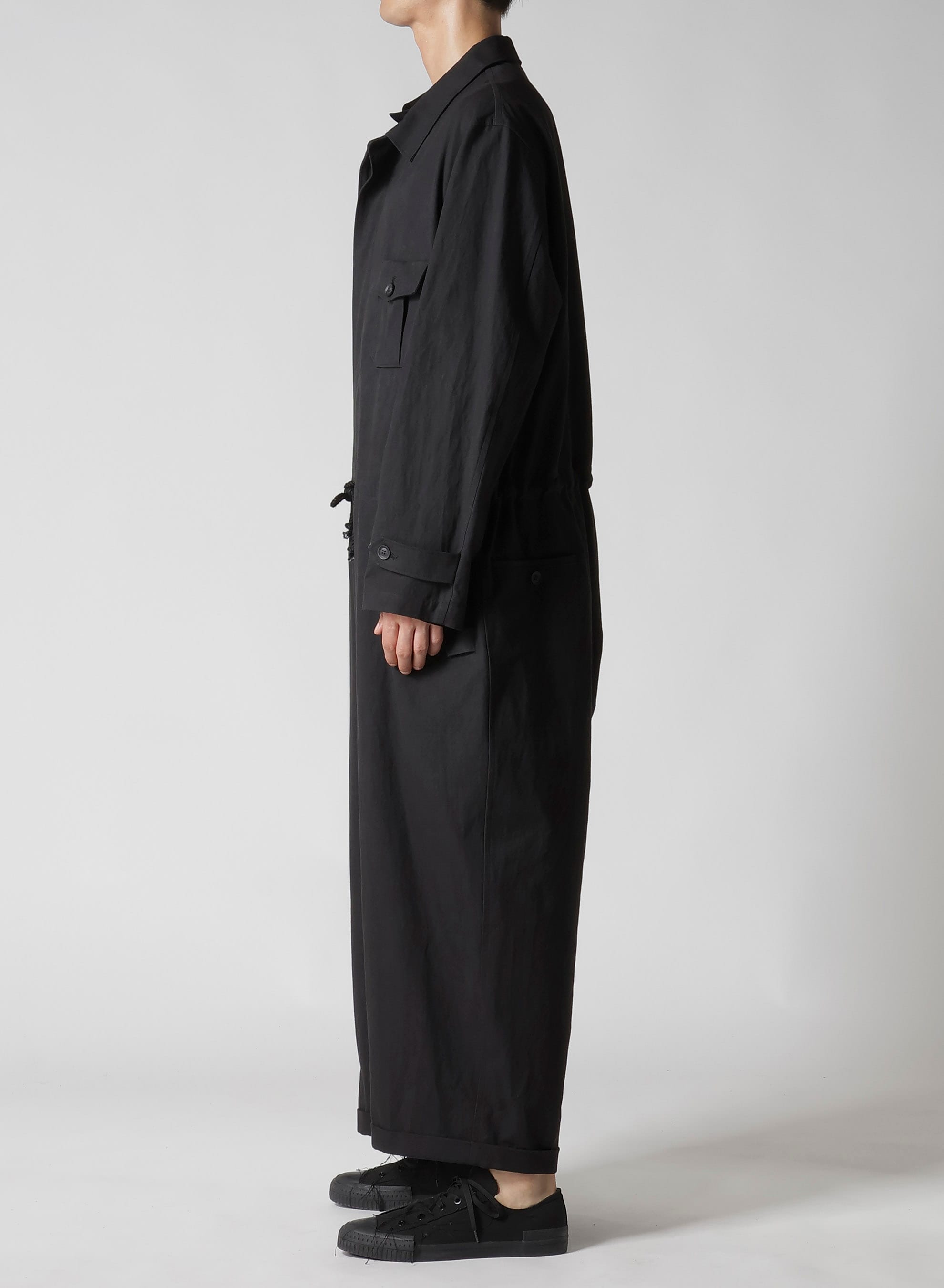 C/ZAZA CLOTH DOUBLE PLACKET JUMPSUIT
