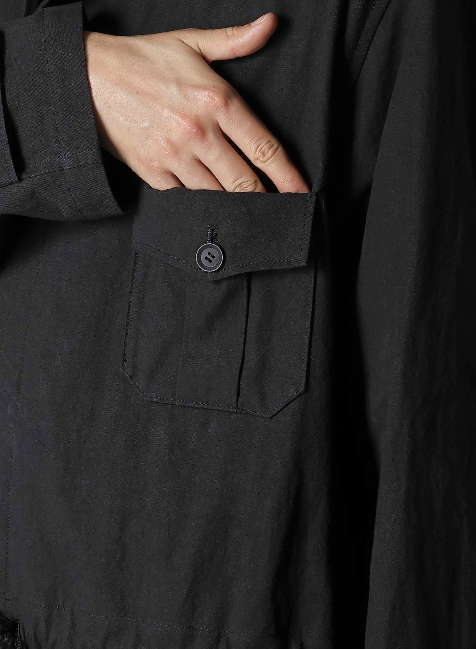 C/ZAZA CLOTH DOUBLE PLACKET JUMPSUIT