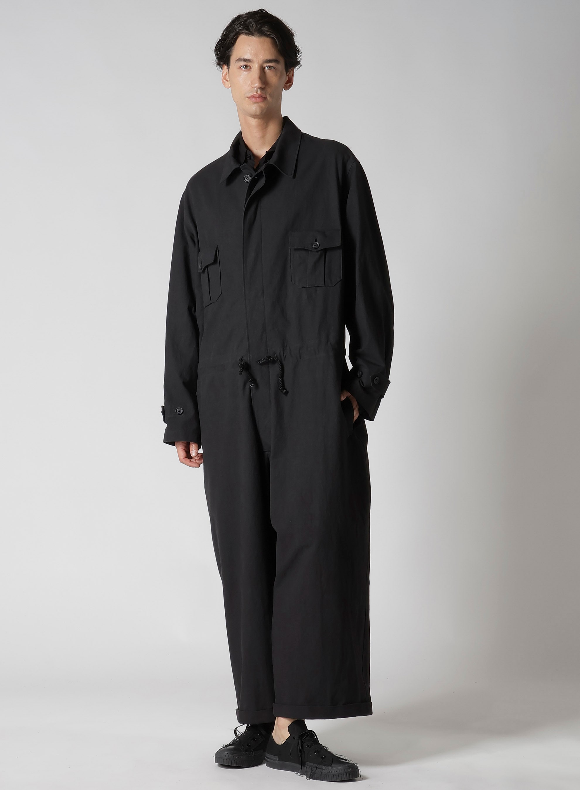 C/ZAZA CLOTH DOUBLE PLACKET JUMPSUIT