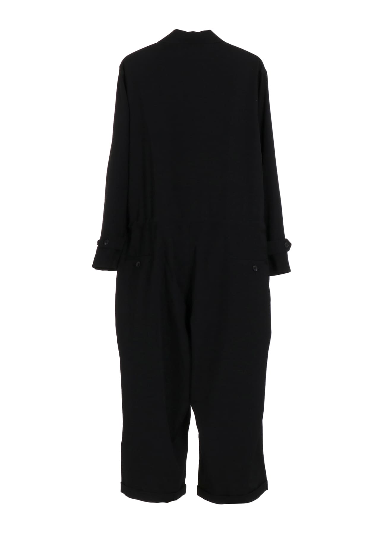 WOOL GABARDINE DOUBLE PLACKET JUMPSUIT