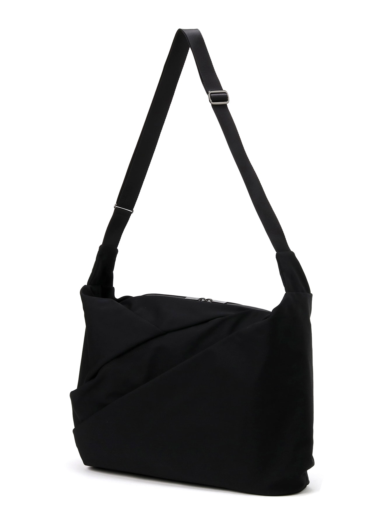 WOOL GABARDINE NYLON TAPE TUCK SHOULDER BAG