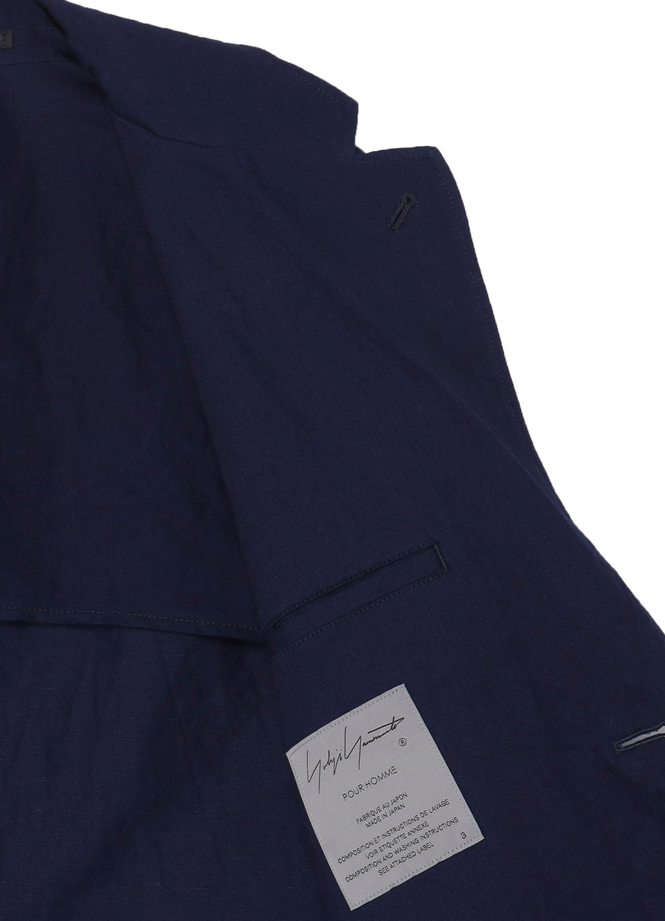 INDIGO DYEING COTTON LINEN BOX POCKET JACKET