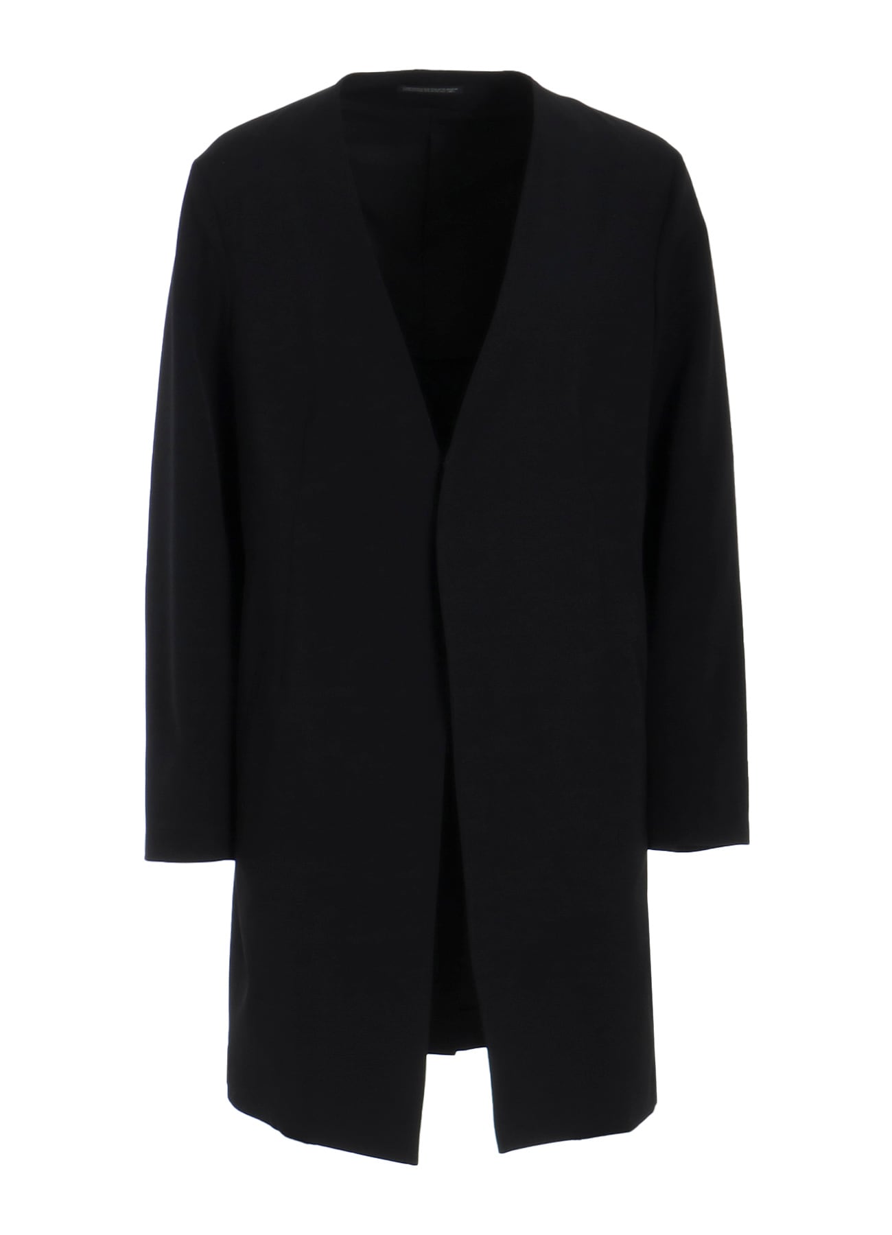 WOOL GABARDINE NOCOLLAR JACKET