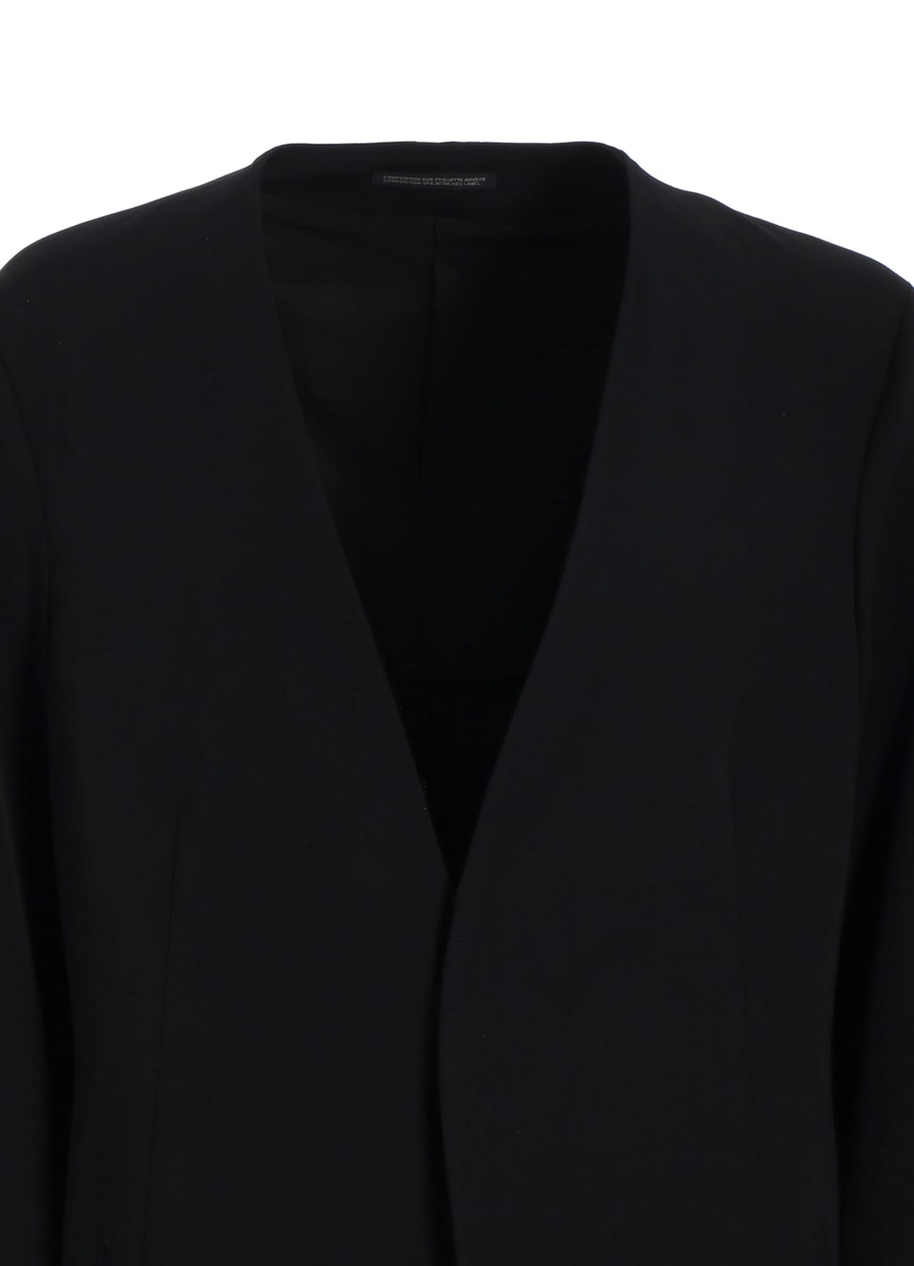 WOOL GABARDINE NOCOLLAR JACKET