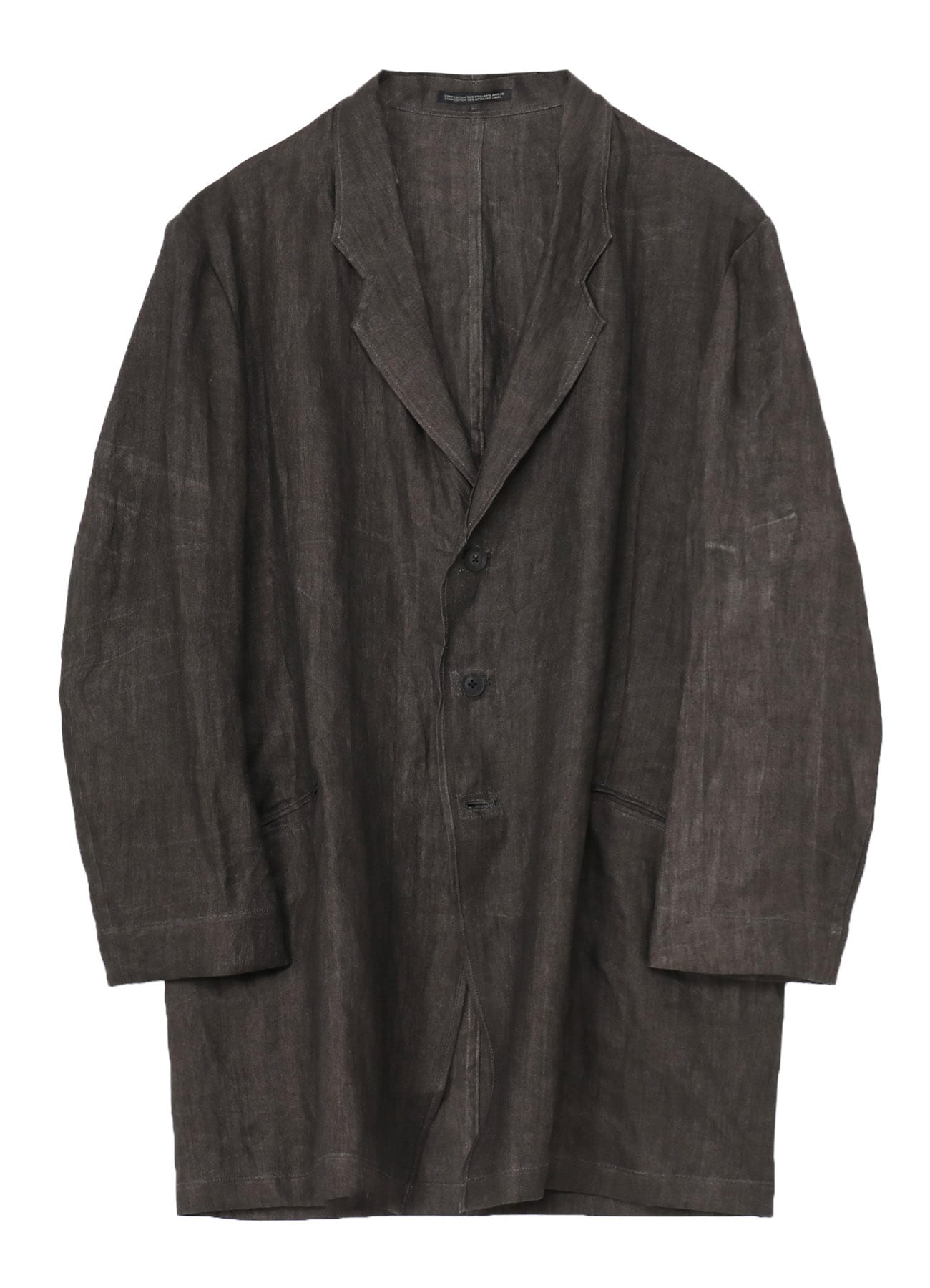 INK DYED TWILL SINGLE LAPEL SWITCHING JACKET