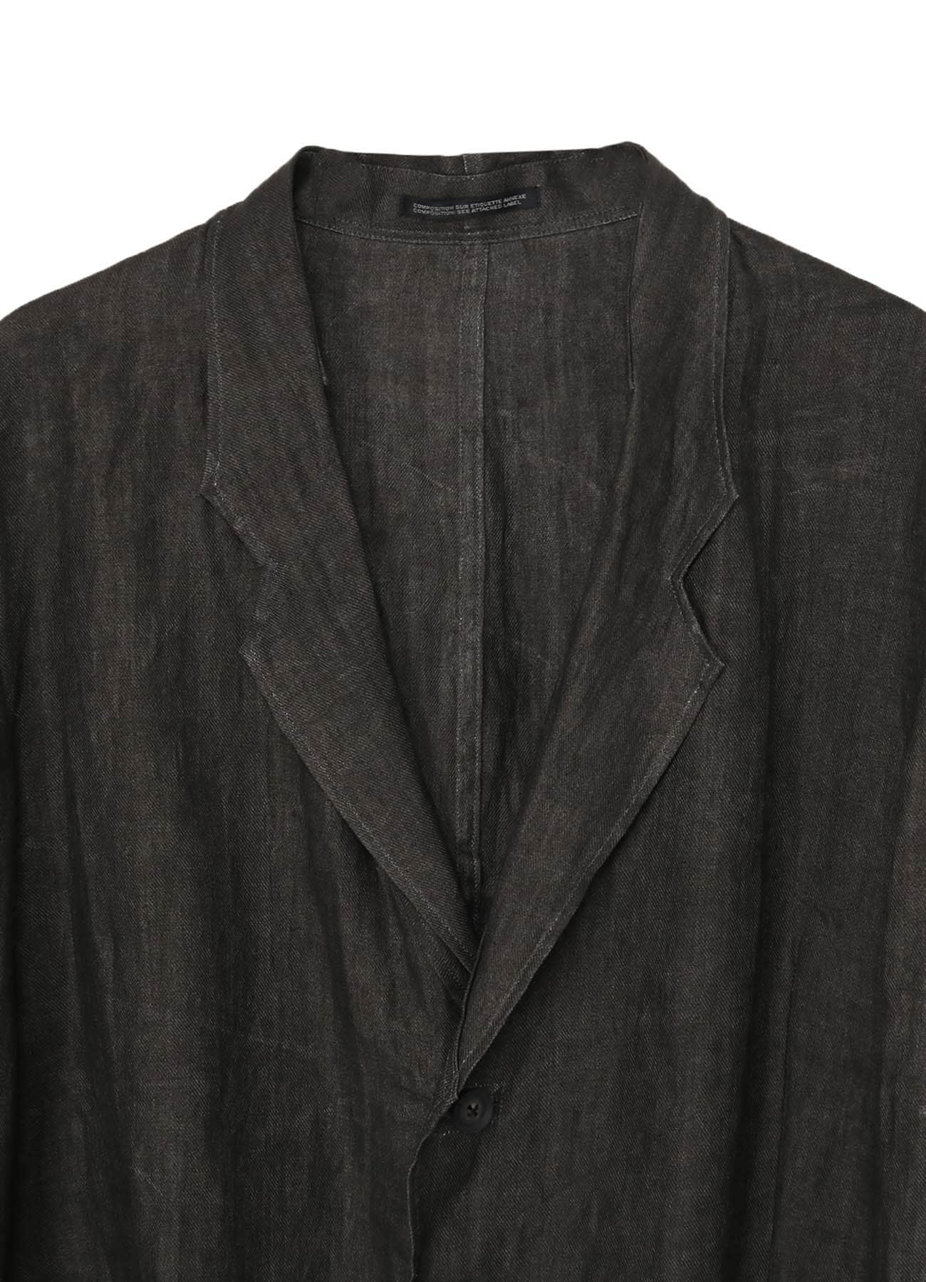 INK DYED TWILL SINGLE LAPEL SWITCHING JACKET
