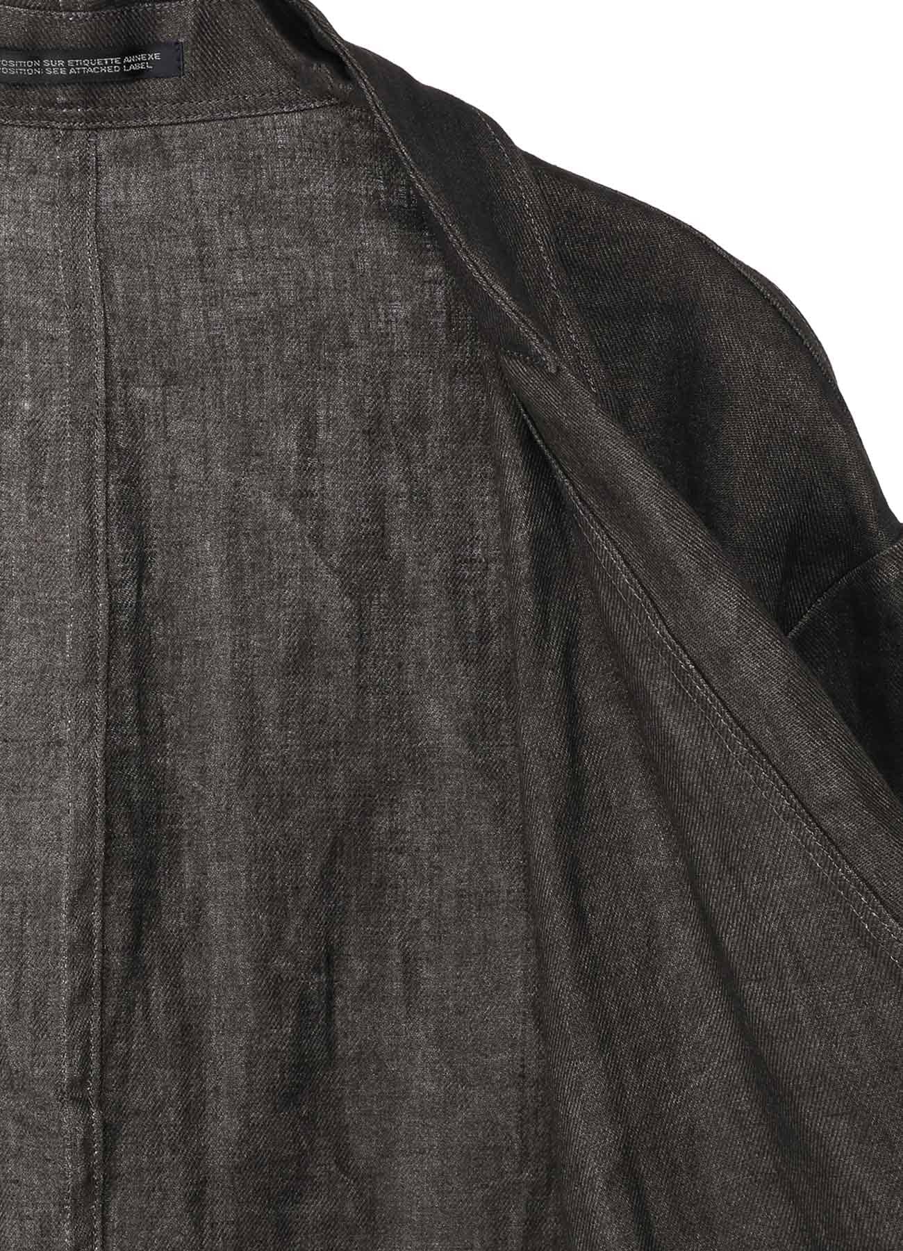 INK DYED TWILL SINGLE LAPEL SWITCHING JACKET