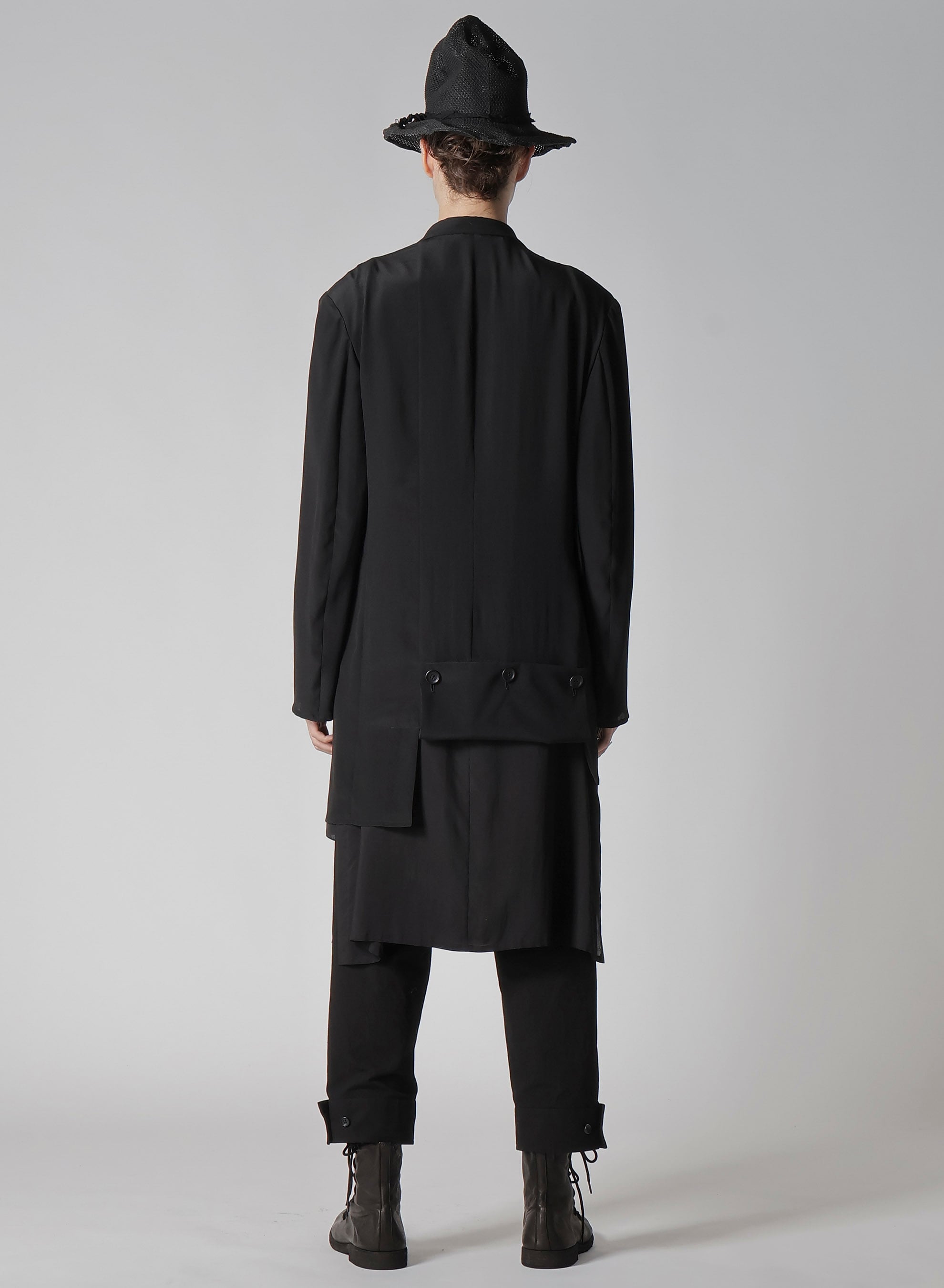12M SILK DECINE ASYMMETRY BUTTON DETAIL JACKET