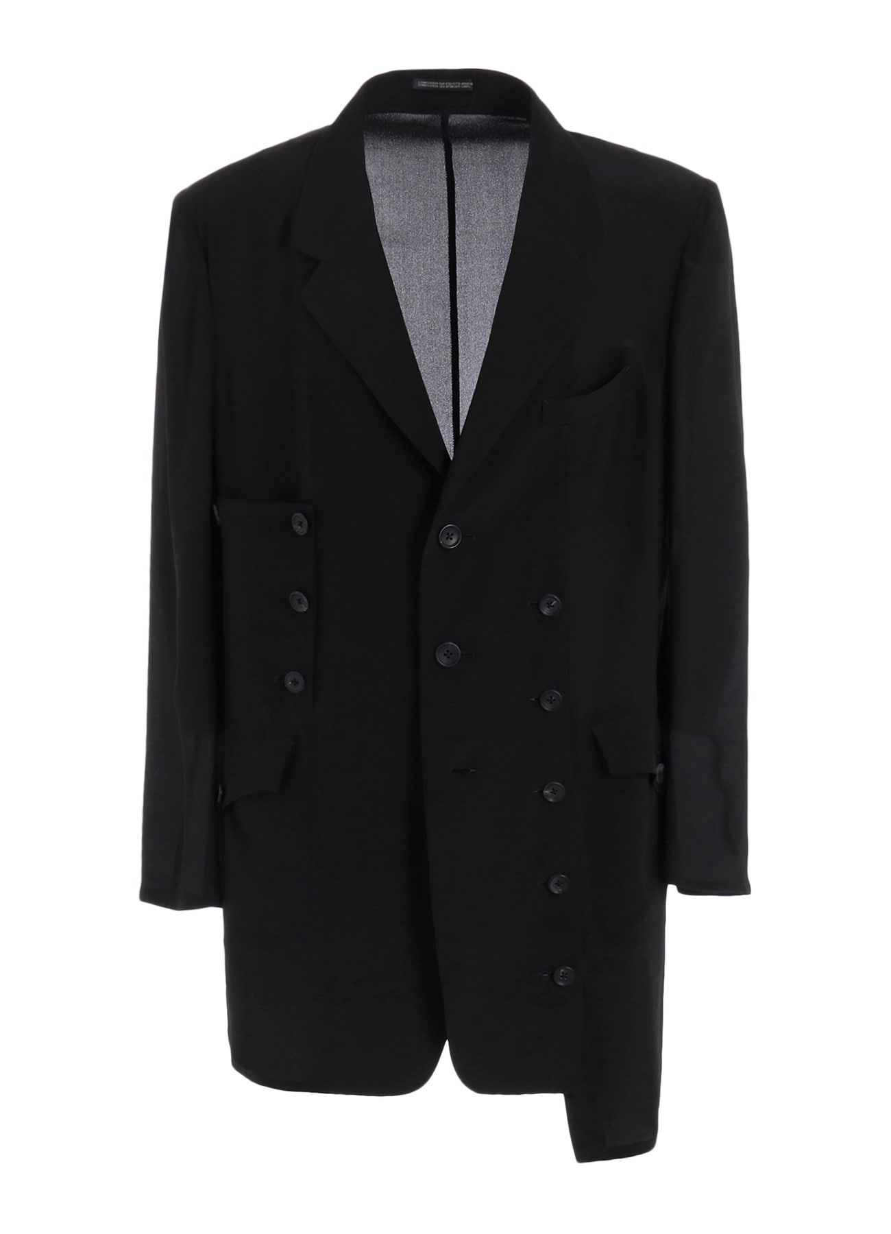 12M SILK DECINE ASYMMETRY BUTTON DETAIL JACKET