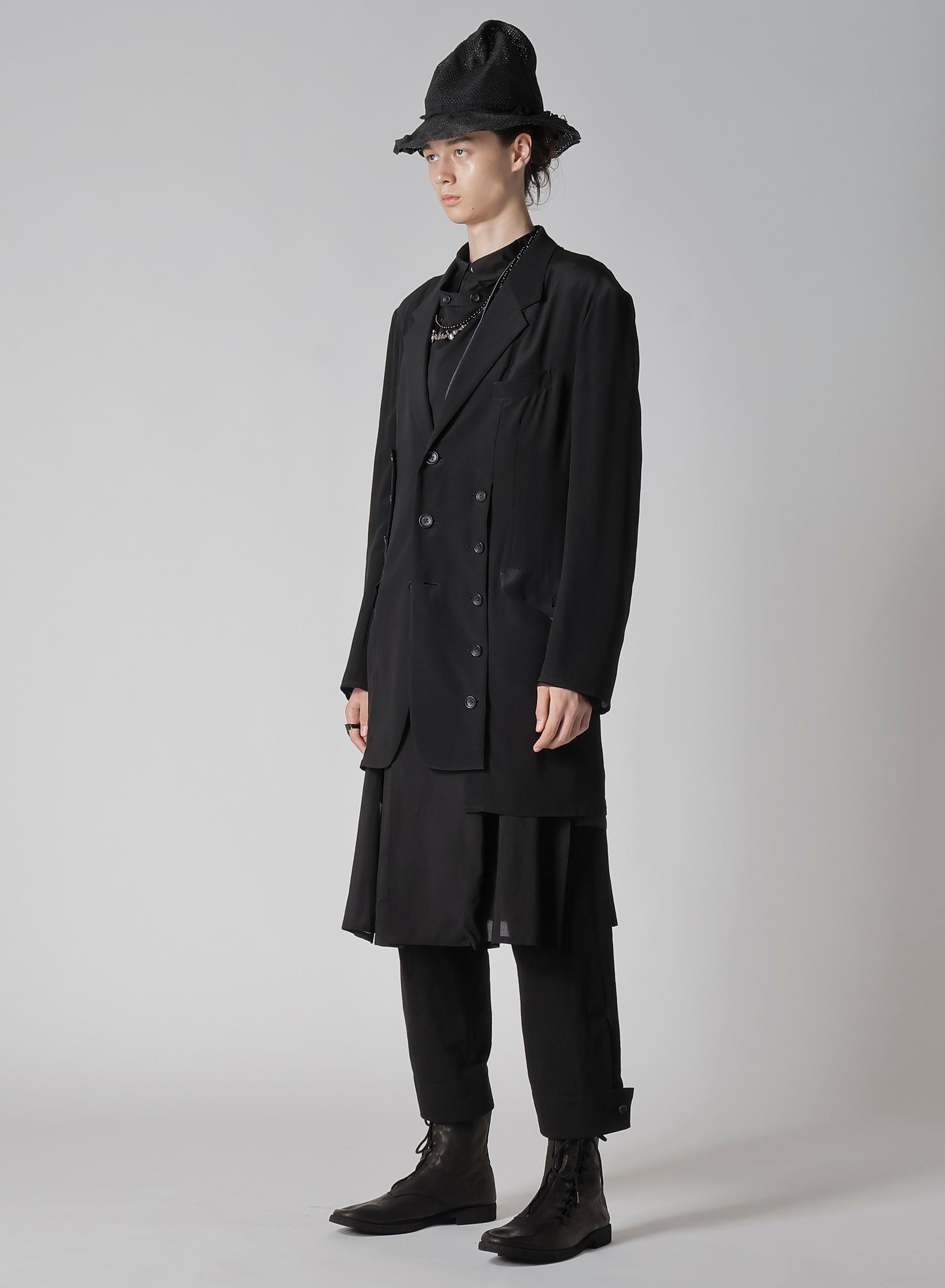 12M SILK DECINE ASYMMETRY BUTTON DETAIL JACKET