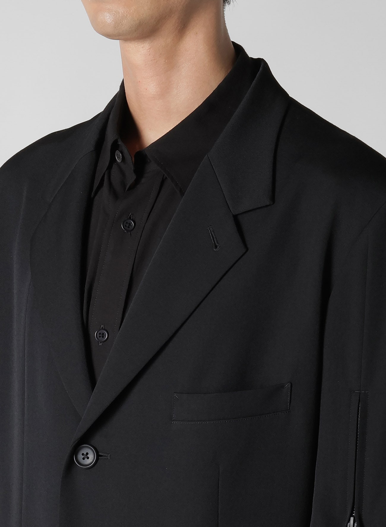 WOOL GABARDINE 6 ZIPS JACKET