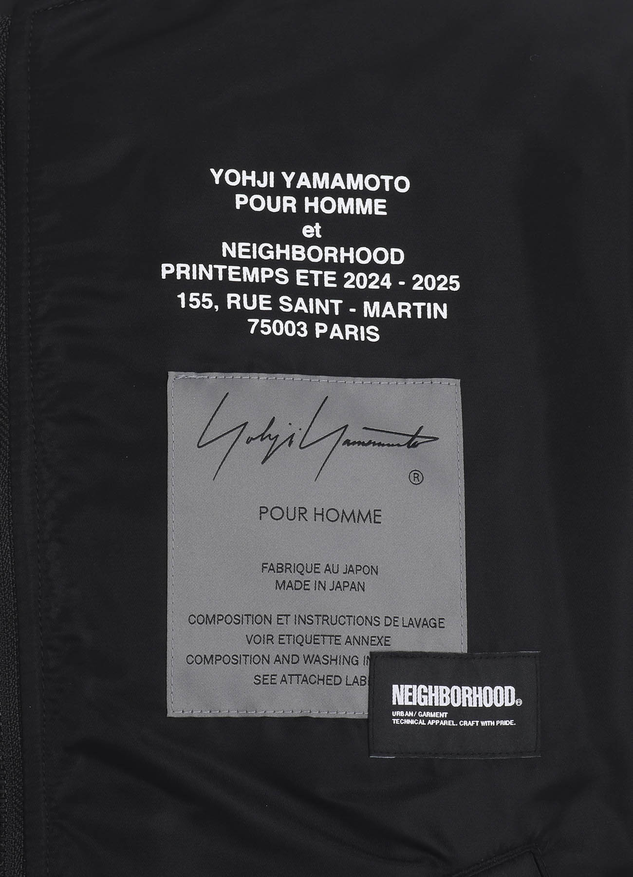 Yohji Yamamoto x NEIGHBORHOOD MA-1 JACKET