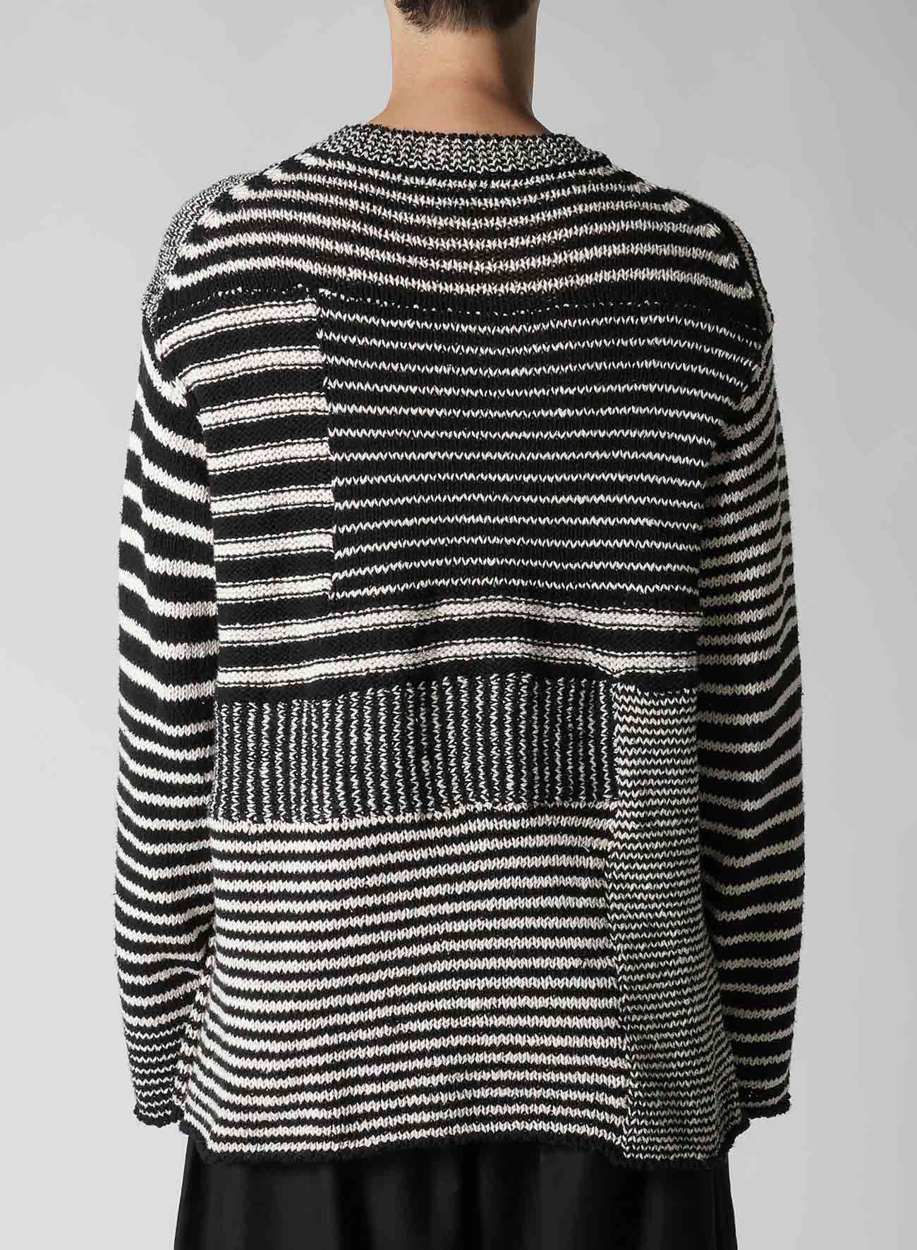 【12/6 10:00 Release】3G1P BORDER ROUND NECK KNIT