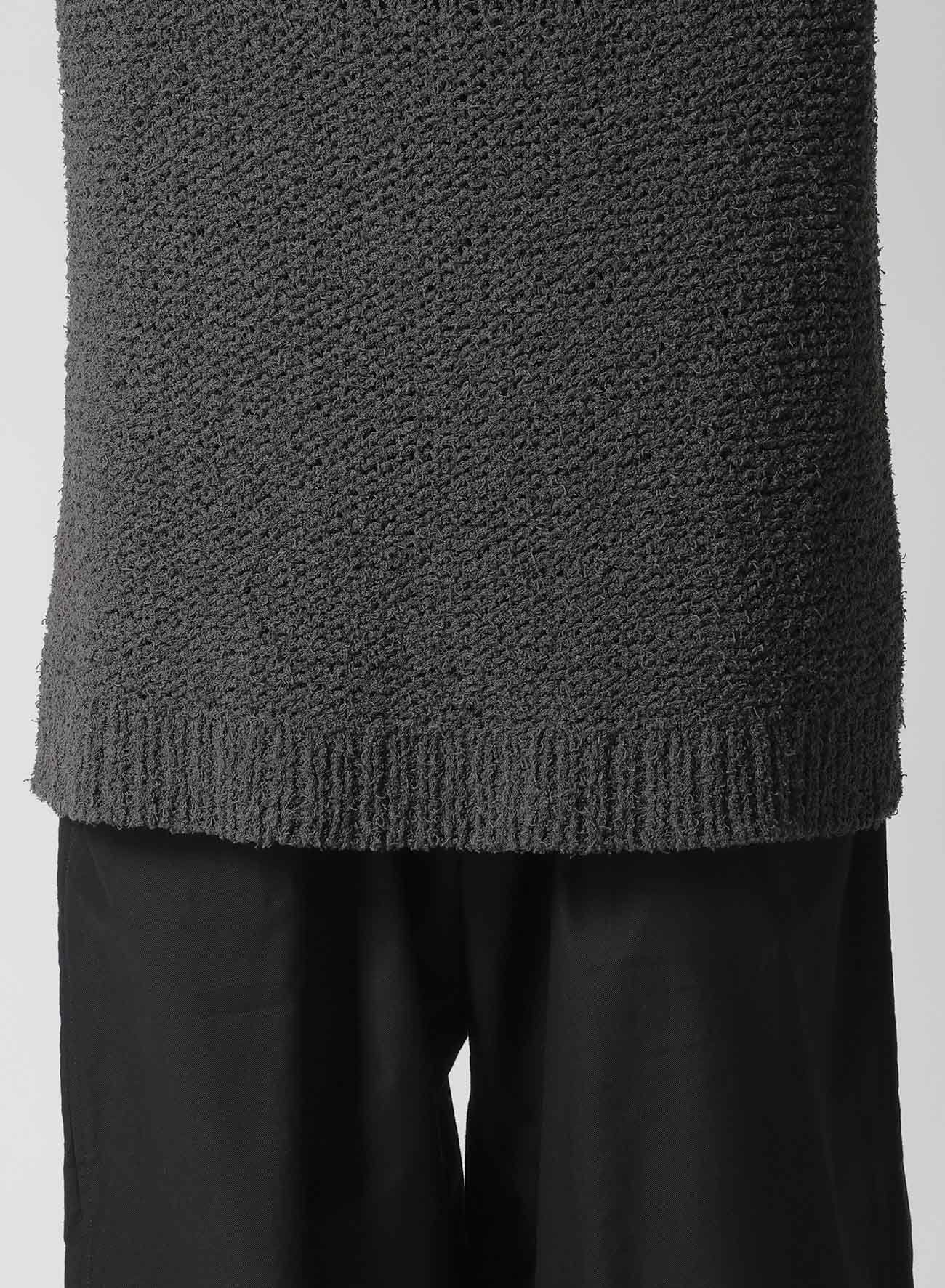 【1/11 10:00 Release】HAND KNITTED DAMAGE PROCESSED GARTER ROUND NECK VEST